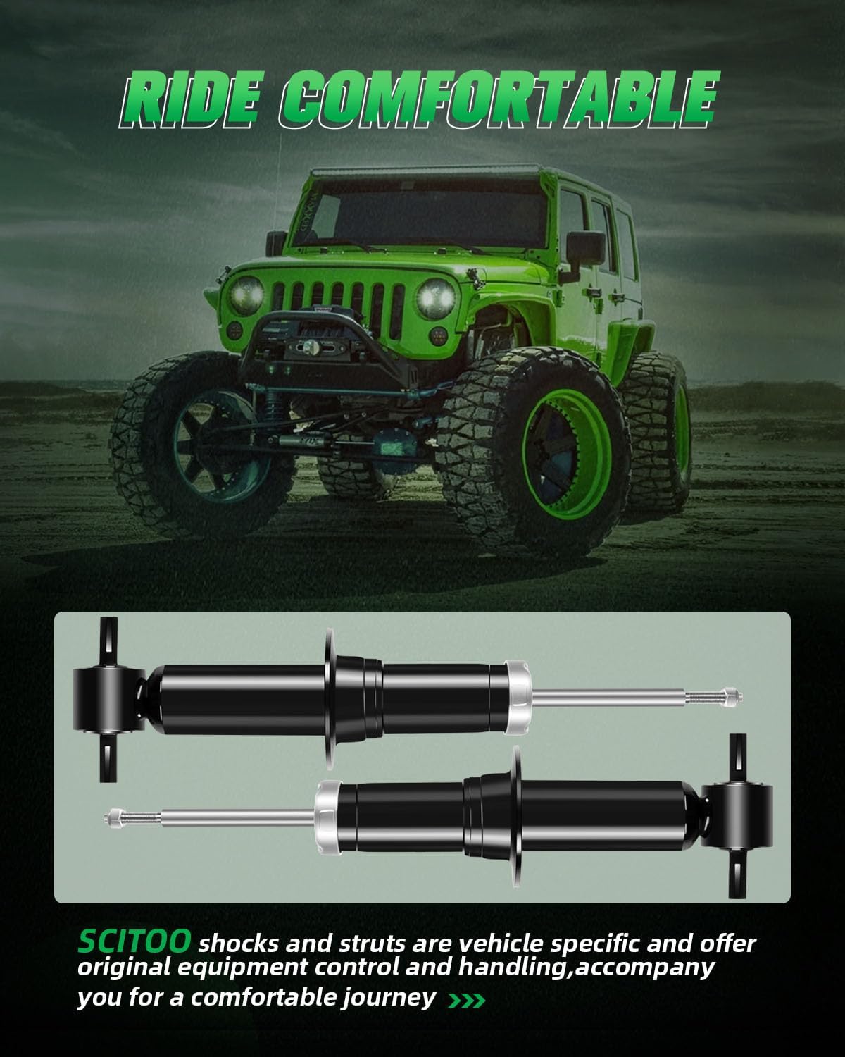 SCITOO Shocks Absorbers, Front Gas Struts Shock Absorber Fit for 2007 2008 2009 2010 2011 2012 2013 for Chevy Silverado 1500,2007 2008 2009 2010 2011 2012 2013 for GMC Sierra 1500 39105 Set of 2