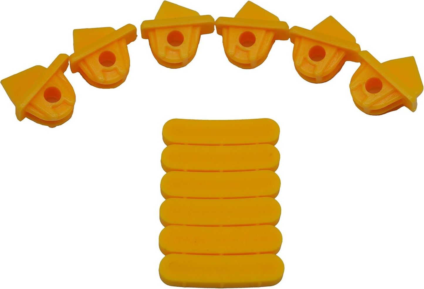 Tire Changer Plastic Insert, Tire Machine Guard, Wheel Rim Edge Protector for Mount Duck Head, Nylon Tyre Demount Fitting Head Part, 6 Front (Upper) + 6 Rear (Lower) Insert Kit/Pack, 5 Packs, 06YCL