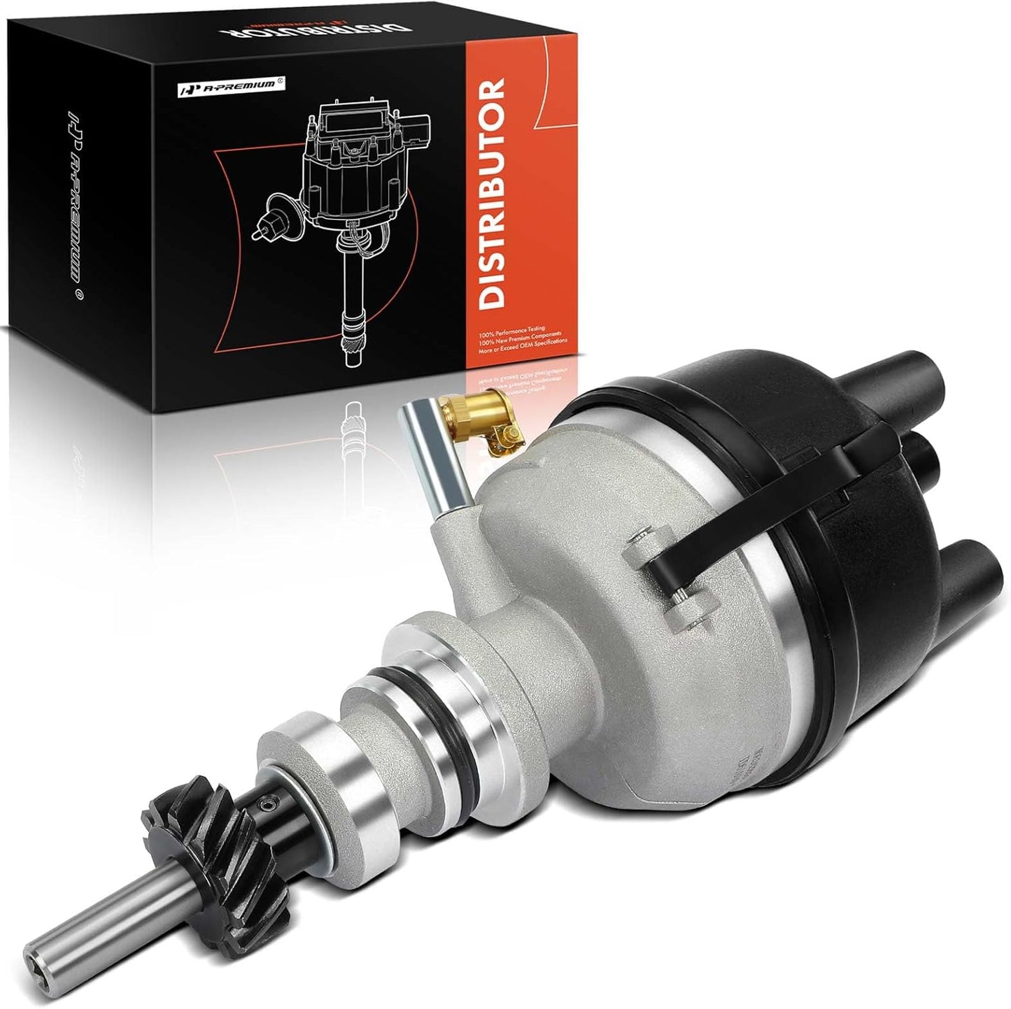 A-Premium Tractor Distributor with Cap and Rotor Compatible with Ford New Holland 500, 501, 600, 601, 700, 701, 800, 801, 900, 901, 2000-4000 4 Cylinder