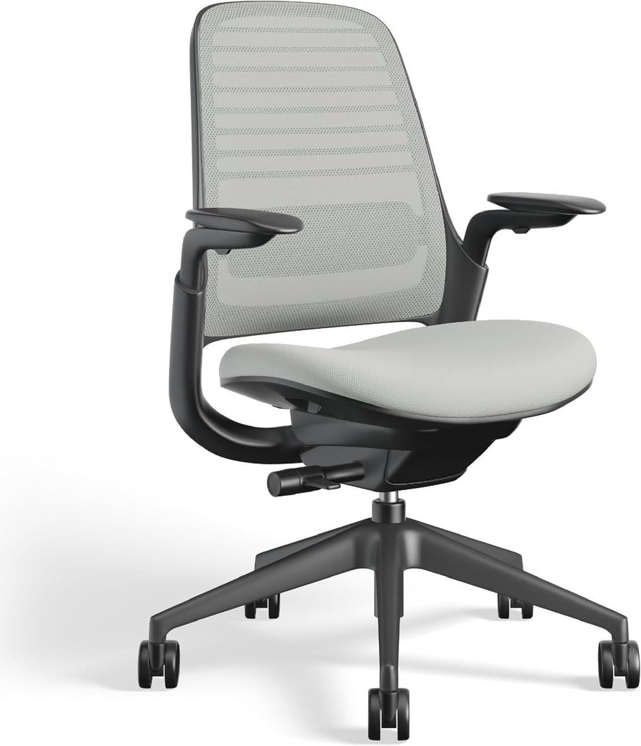 Steelcase Series 1 Office Chair - Ergonomic Work Chair with Wheels for Carpet - Helps Support Productivity - Weight-Activated Controls, Back Supports & Arm Support - Easy Assembly - Graphite