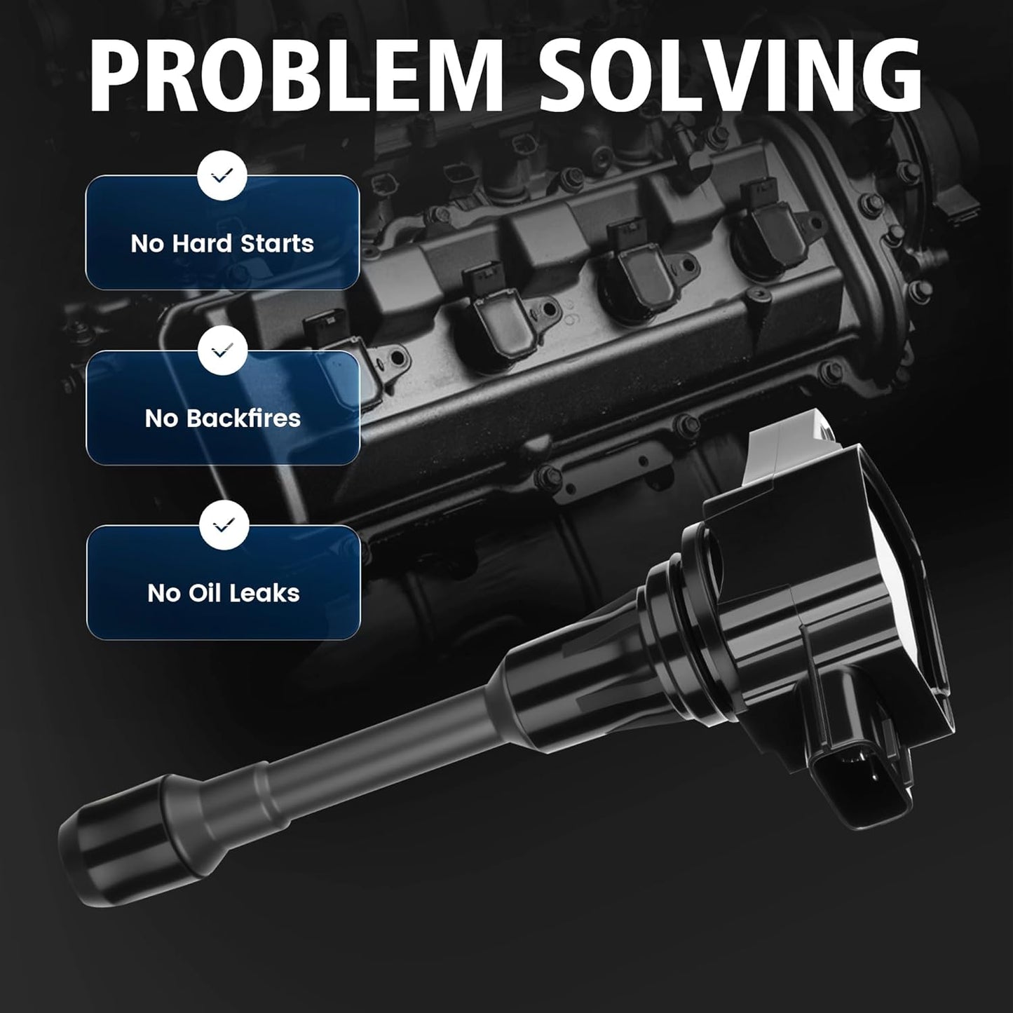 Set of 4 Ignition Coil Pack 2007 2008 2009 2010 2011 2012 Compatible with Nissan Altima Versa Sentra Cube Rogue Frontier 2013 2014 2015 for Infiniti M56 FX50 QX60 QX70 2.5L 2.0L 1.8L Replace# UF549
