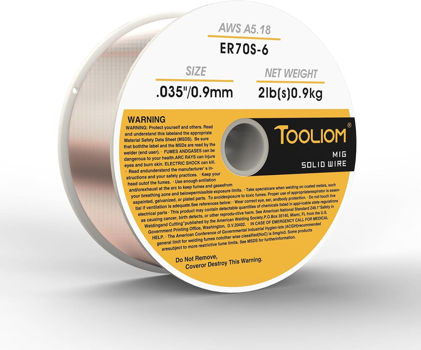 TOOLIOM ER70S-6 .035"(0.9 mm) Mild Steel MIG Solid Welding Wire on 10-Pound Spool 2PCS Compatible for TL-200M Pro TL-250M Pro