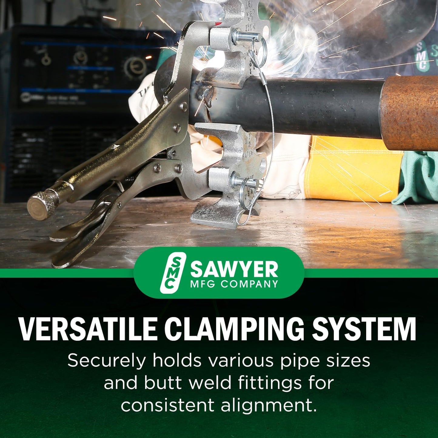 Welders 3rd Hand – Portable Pipe Welding Clamp & Alignment Tool for Butt Welds – Versatile Pipe Fitting Clamp, Welding Pliers, Vise Clamps, Pipefitter Tools – Lightweight Multifunction Tool by Sawyer