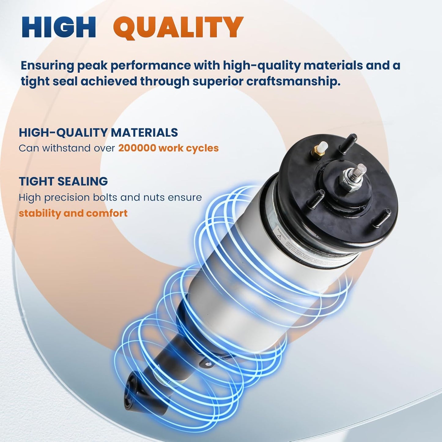 2x Front Air Suspension Strut Spring Shock Absorbers Compatible for Land Rover LR3 LR4 Range Rover Sport RNB501250, RNB000858, RNB501180, RNB501580 (Left and Right)