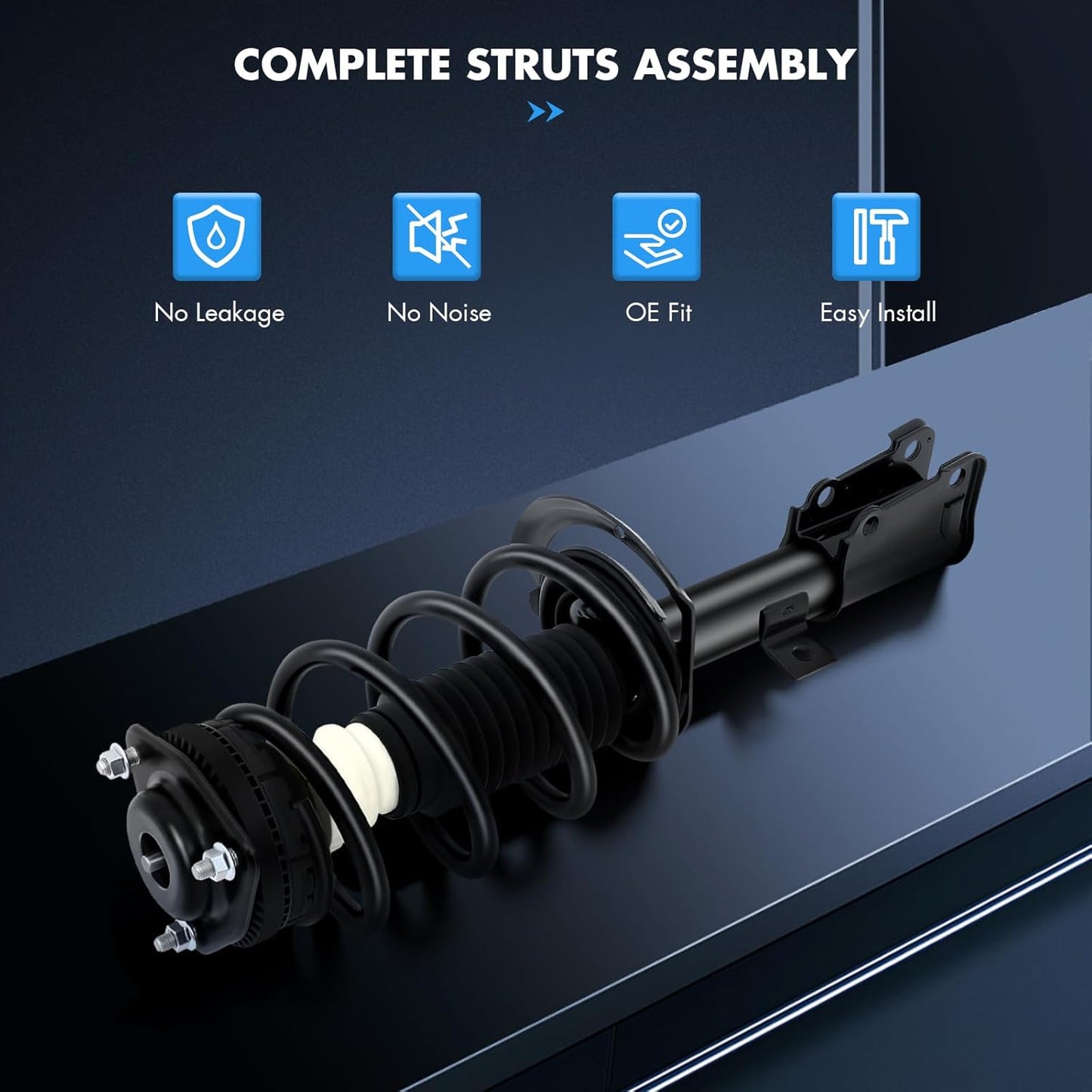 ASAPE 4PCS Front Rear Complete Struts Assembly w/Coil Spring Fit for Dodge Journey 2011 2012 2013 2014 2015 2016 2017 2018 2019 Replace OE 172509 172510, 172896 272896