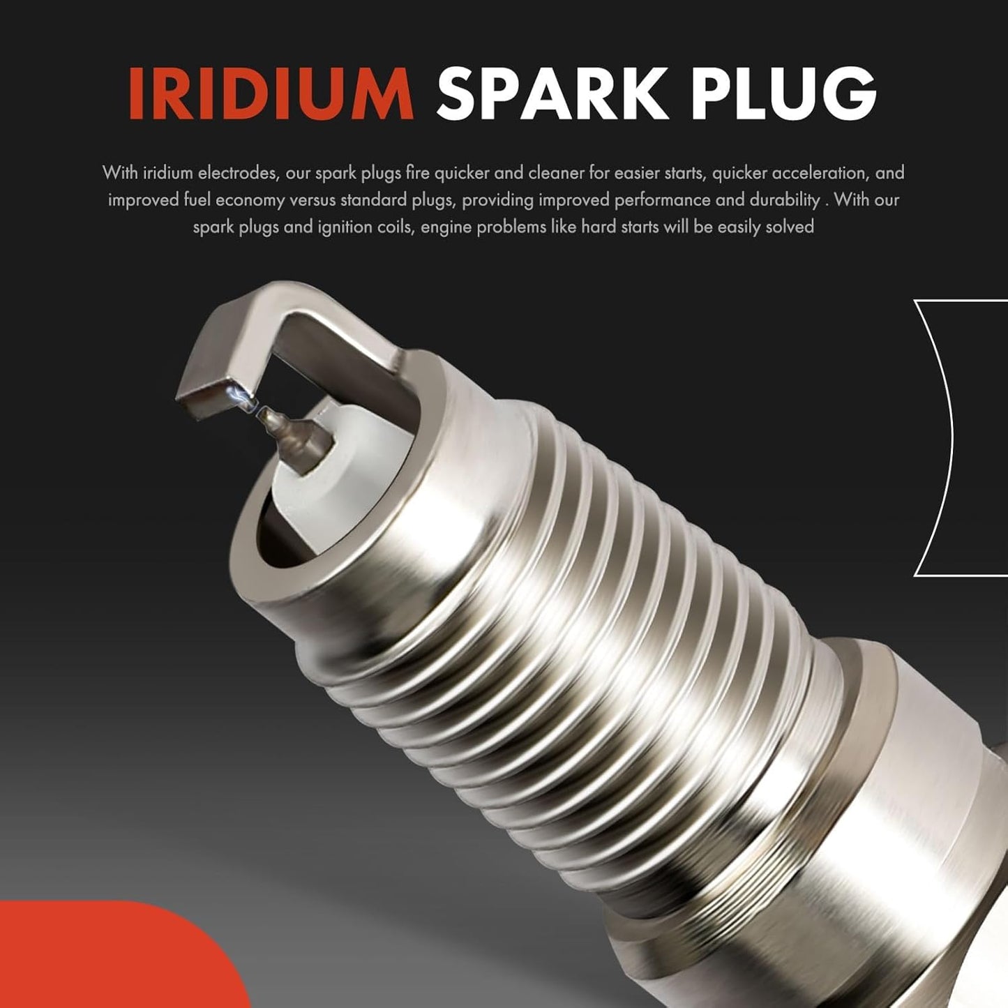 A-Premium 2 Ignition Coils with 2 Wire and 4 Iridium Spark Plugs Compatible with Mitsubishi Lancer 2004-2005 2.0L
