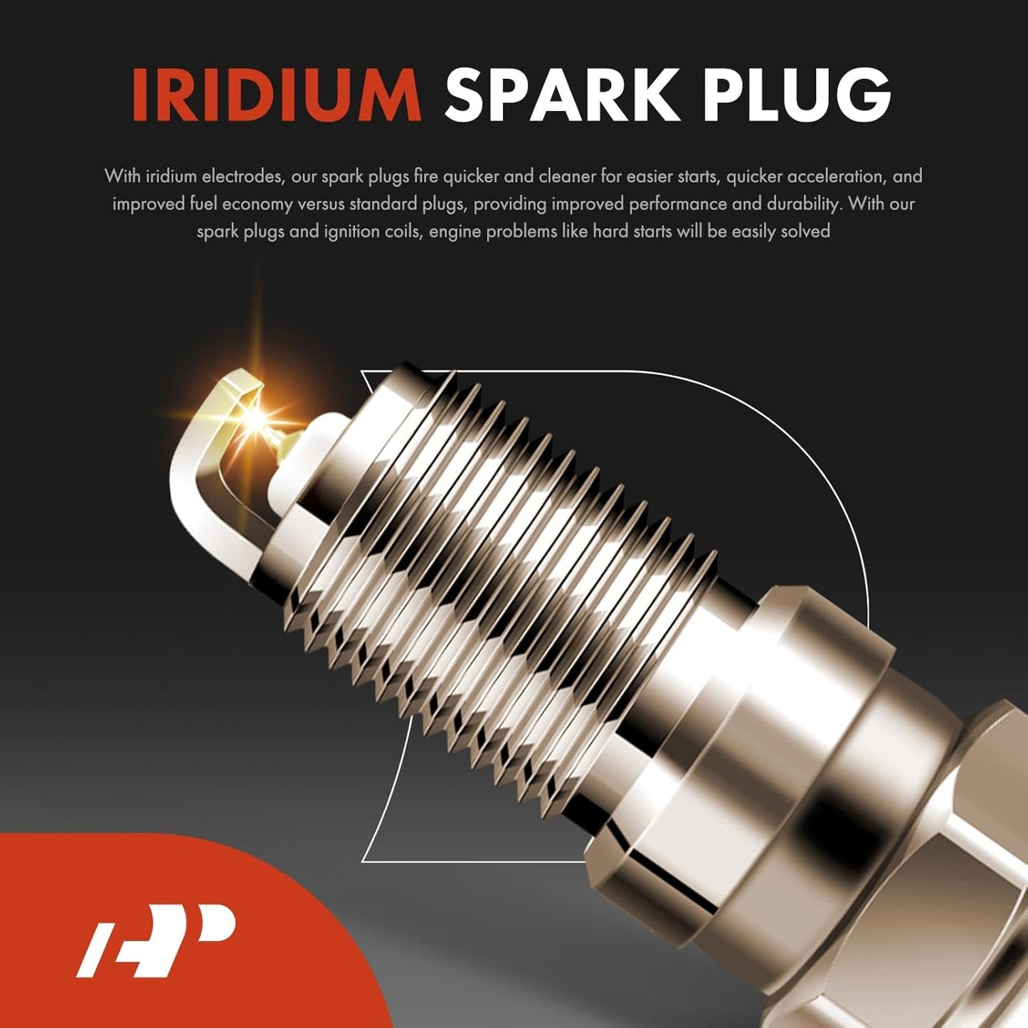A-Premium (Red) Set of 12 Ignition Coil Pack and Iridium Spark Plugs Compatible with Mazda MPV 2002 2003 2004, 3.0L