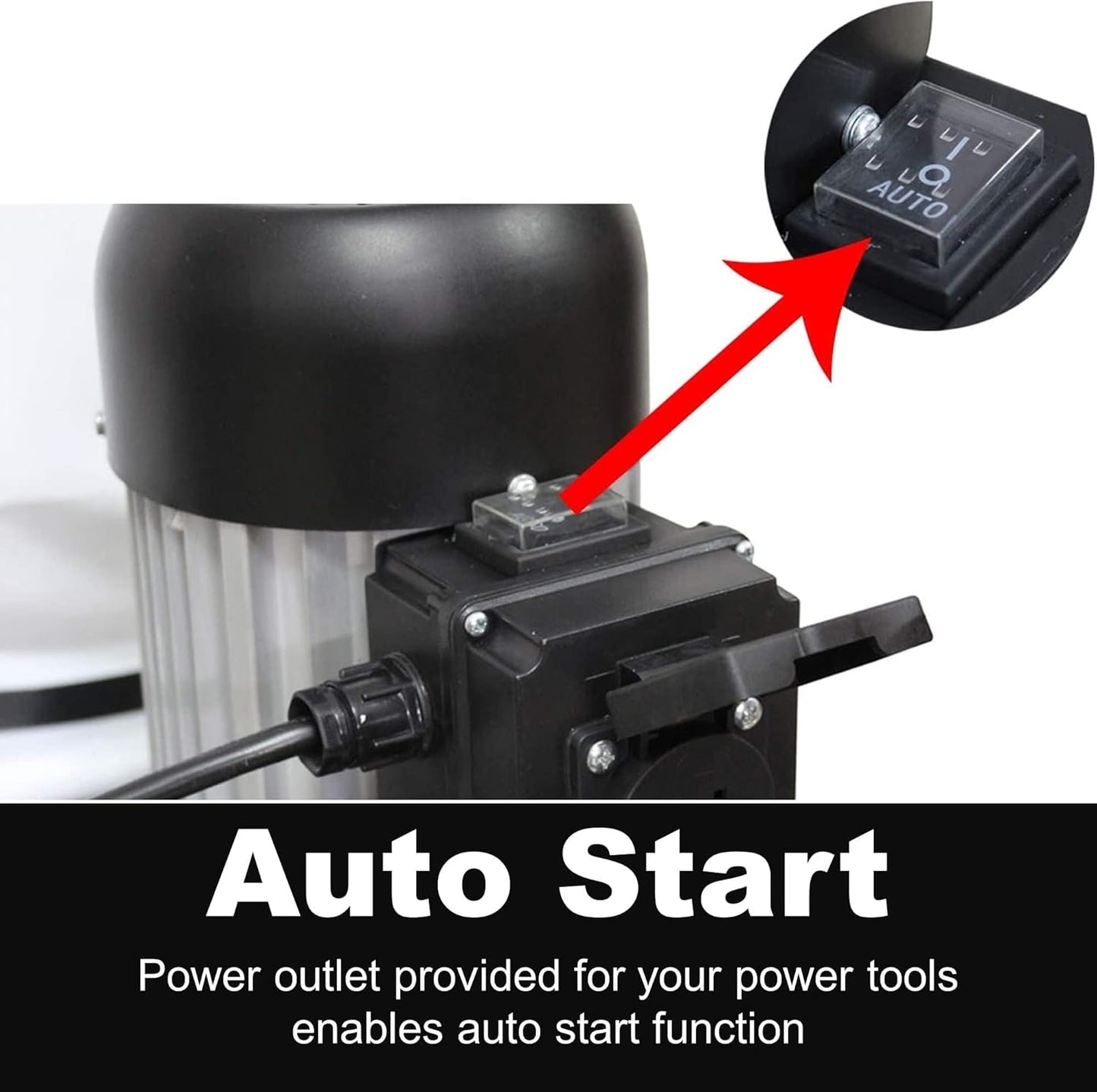 BUCKTOOL 1.2 HP Auto Start 750CFM Dust Collector with 3 Dust Collection Bag, 5.4 Cubic Bag Capacity and 5 PCS Reducer for Woodworking