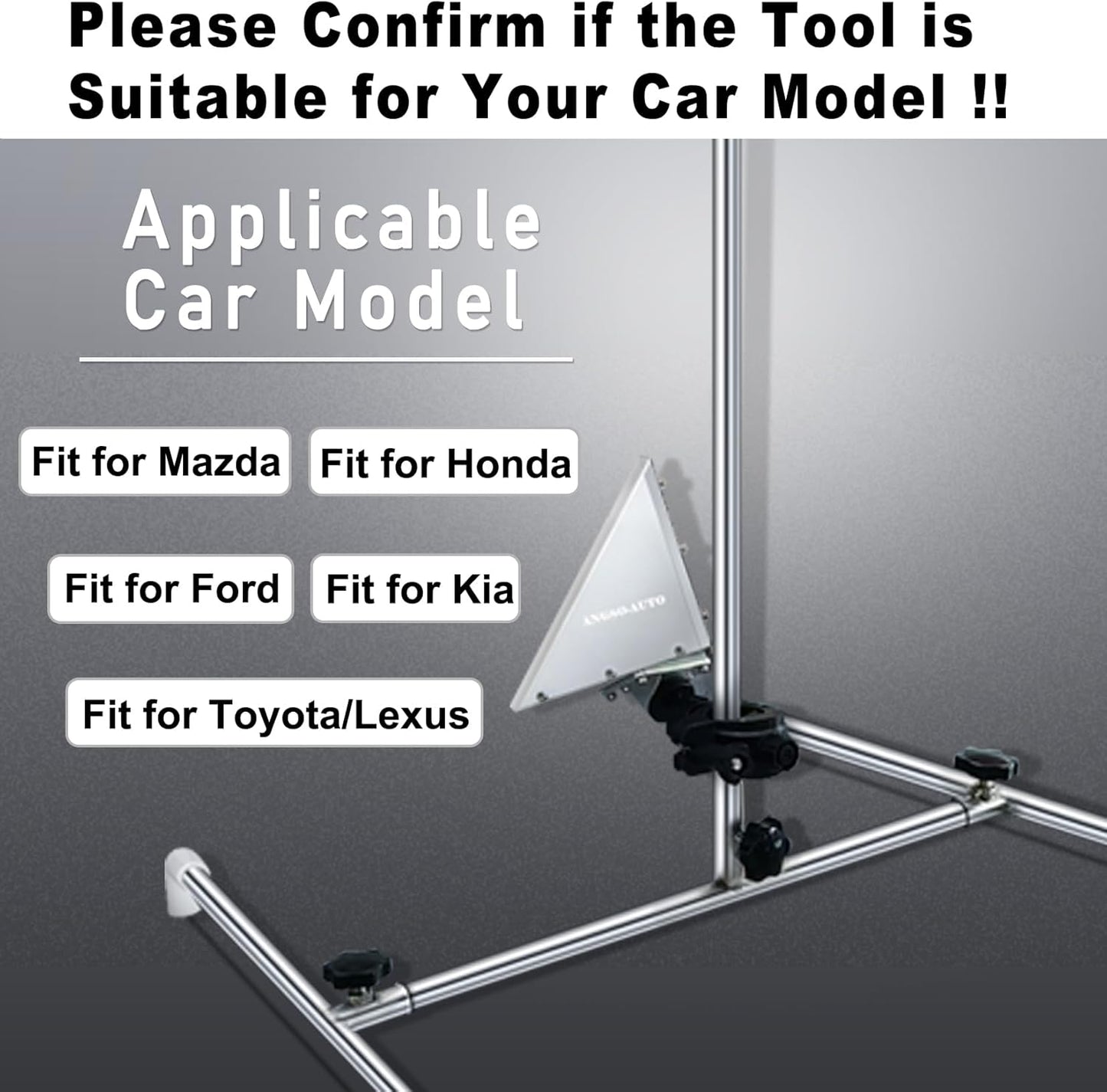 ADAS Calibration Tool Kit Compatible with Honda Toyota Kia Ford ADAS Radar Aiming Calibration Tool,Post with 0-30 Centimeter Scale,Corner Reflector Target with Billet Aluminum Stand