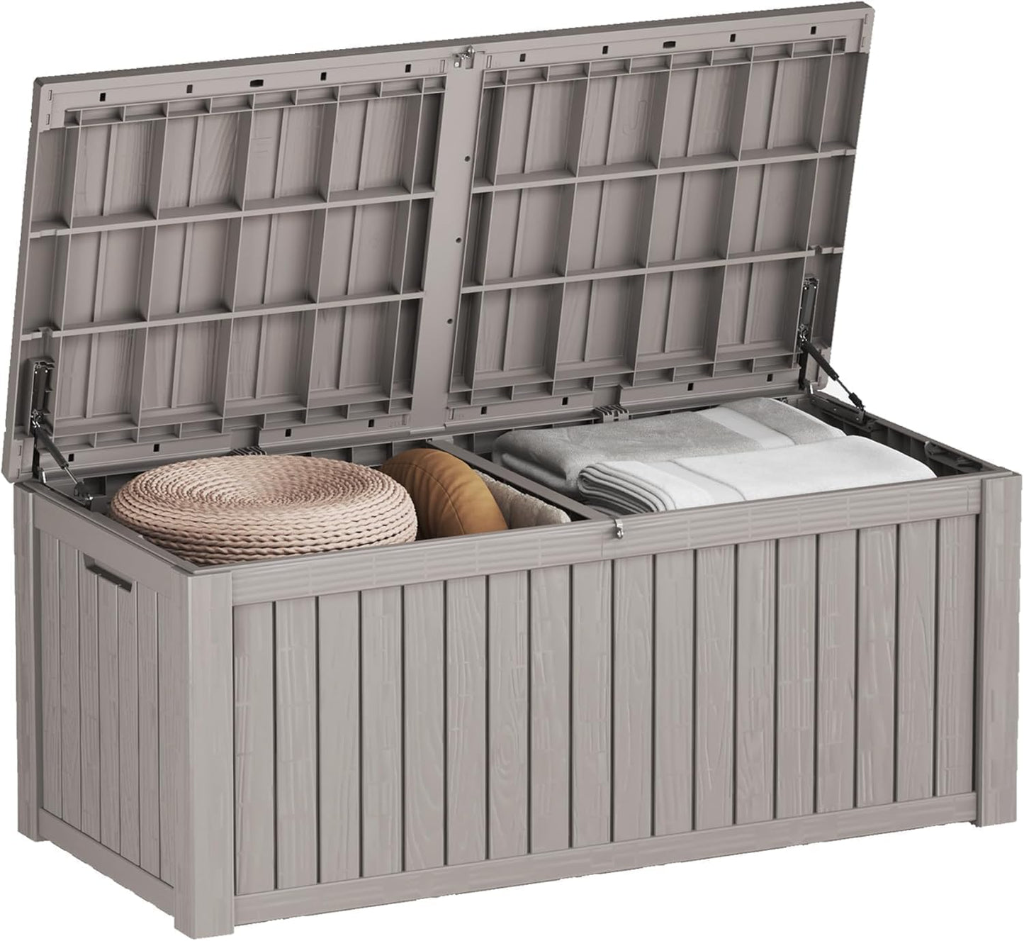 200 Gallon Outdoor Storage Box - Waterproof Patio Deck Box for Outside Deliveries, All-Weather Resin Bin with Lock for Cushions & Tools, UV-Resistant, Matte Black