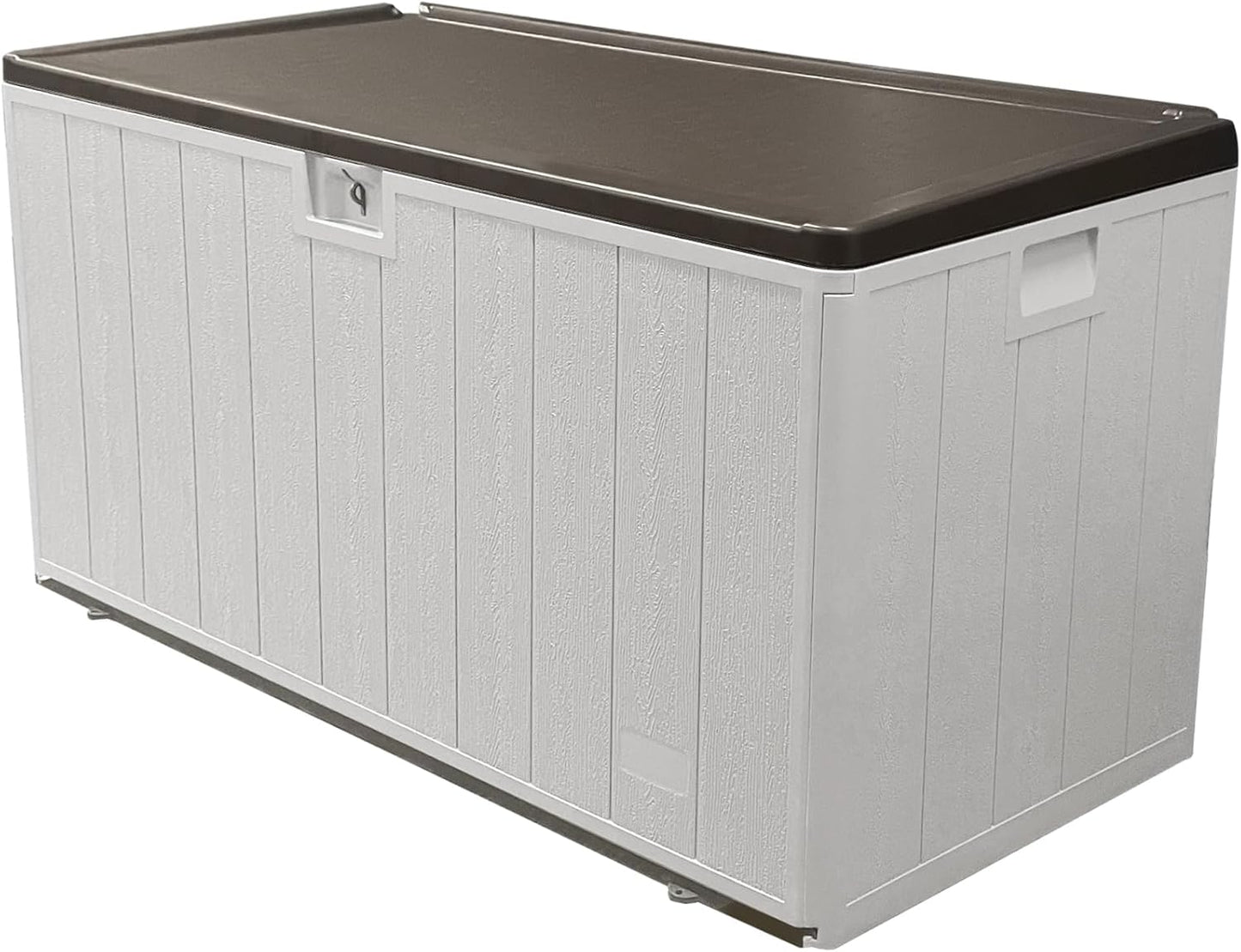 200 Gallon Outdoor Storage Box - Waterproof Patio Deck Box for Outside Deliveries, All-Weather Resin Bin with Lock for Cushions & Tools, UV-Resistant, Matte Black