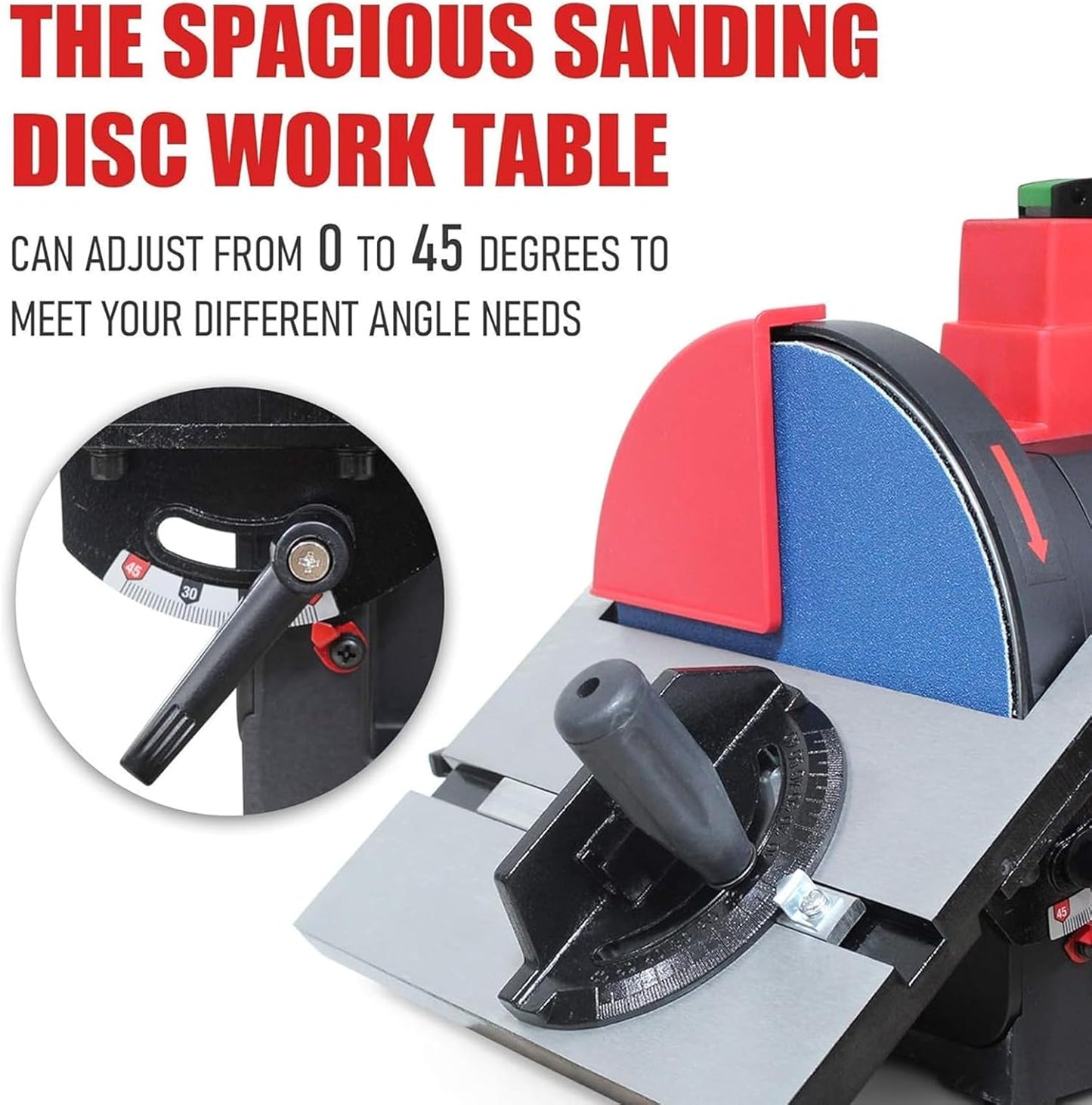 BUCKTOOL Pro 1HP Bench Belt Sander for Metal Working, 4 x 36 in Belt and 8 in Disc Sander with 1HP Direct-drive Motor, Benchtop for Metalworking, BD4801-M
