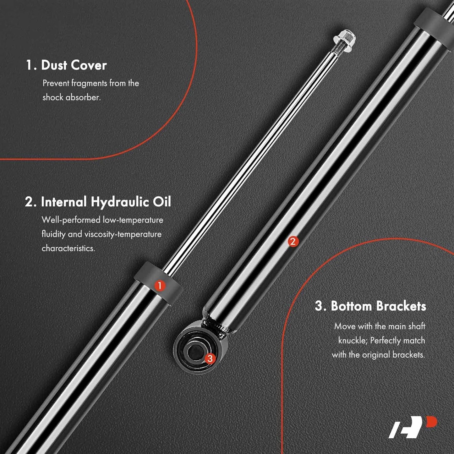 A-Premium Front Pair (2) Suspension Shock Strut Absorbers Compatible with Audi A6 2006-2011 A6 Quattro 2005-2011, Driver and Passenger Side
