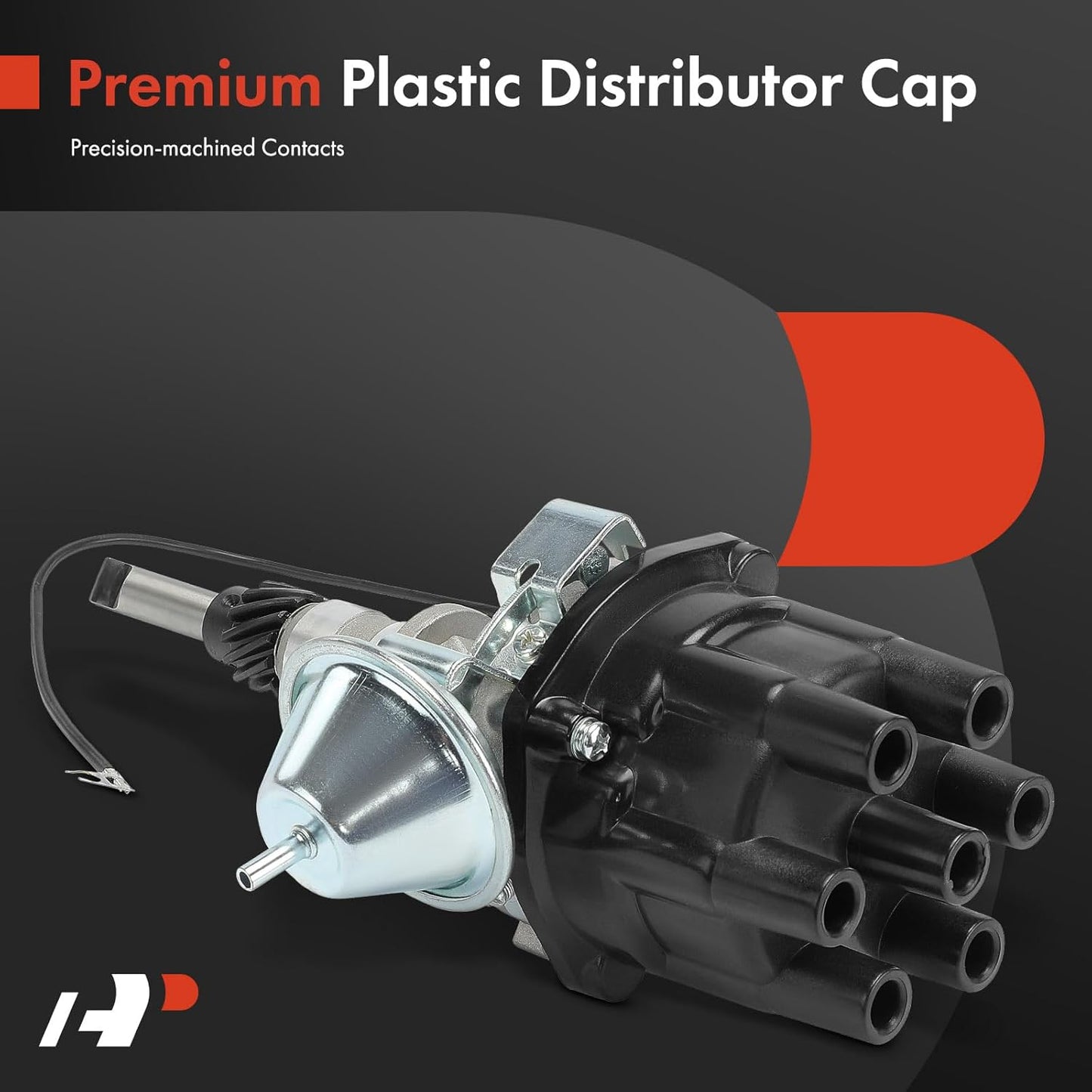 A-Premium Ignition Distributor with Cap and Rotor Compatible with Chevrolet Malibu, Impala, Camaro, Suburban, Chevelle, Blazer, Caprice & GMC & Buick & Checker & Oldsmobile & Pontiac & Studebaker