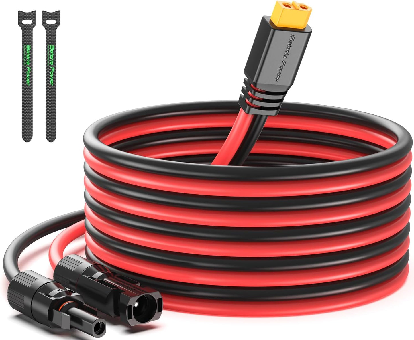 Solar to XT60 Charge Extension Cable 10AWG 25Ft, Solar Connector to XT60 Adapter Cable for Solar Panel to LiFePO4 Battery RV Portable Power Station Solar Generator,10AWG 25Ft
