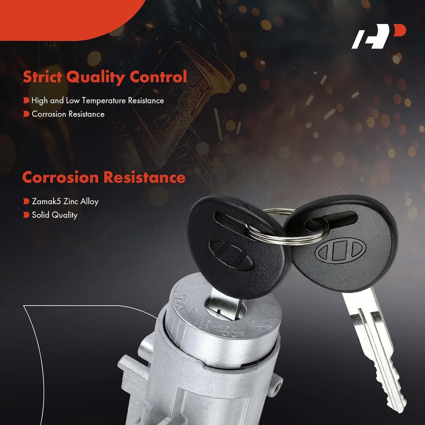 A-Premium Ignition Lock Cylinder with 2 keys Compatible with Hyundai Vehicles - Accent 2001 2002 2003 2004 2005