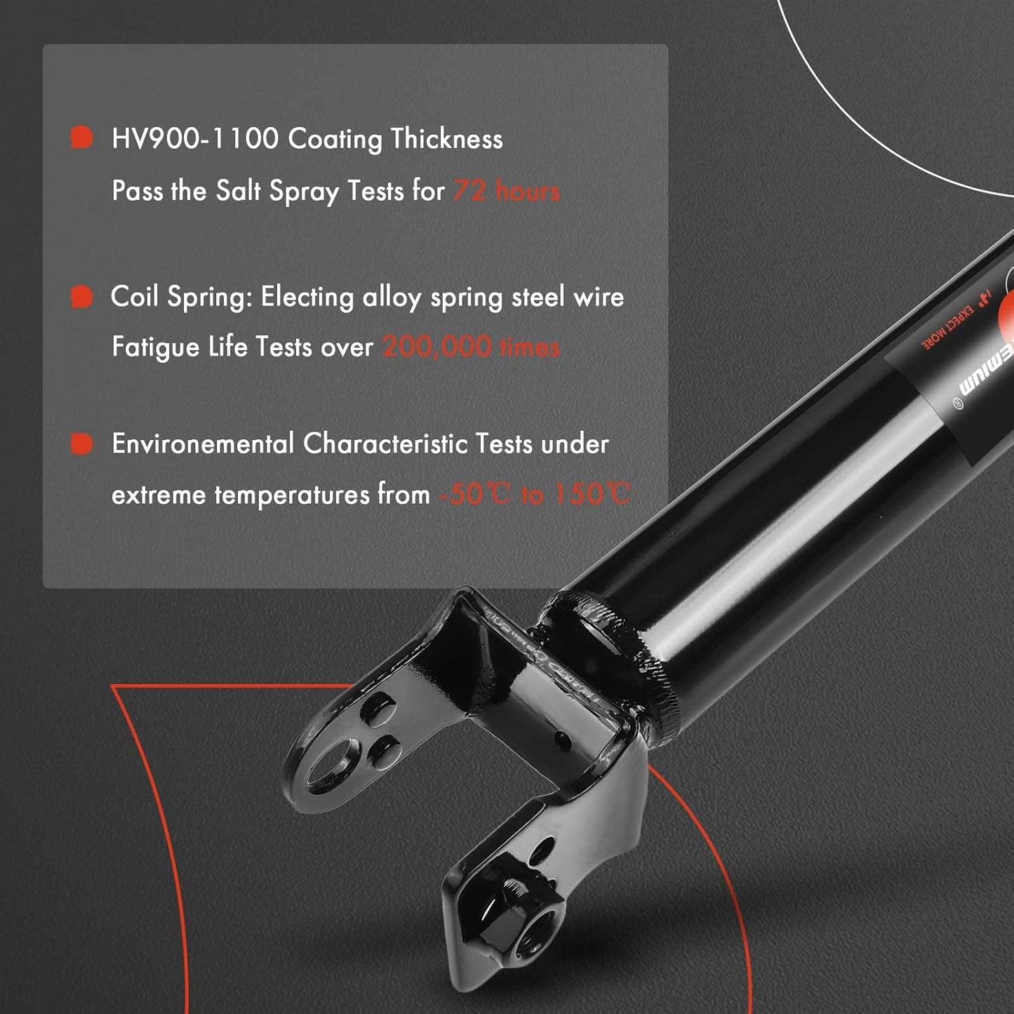 A-Premium Rear Suspension Shock Absorber Compatible with Nissan Maxima, 2004 2005 2006 2007 2008, 2-PC Set