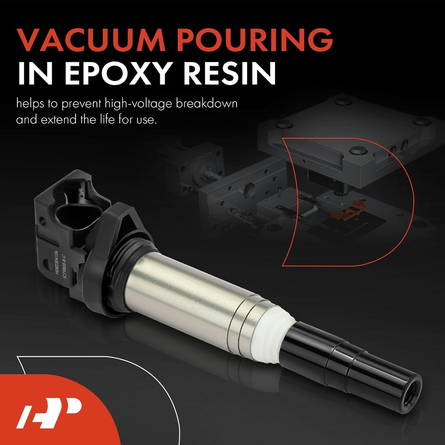 A-Premium Engine Ignition Coil Pack Compatible with BMW X5 2016-2018, 550i GT xDrive, 750i, 750i xDrive, X6, 650i, 650i Gran Coupe, 650i xDrive, Alpina B7, M5, M6, M6 Gran Coupe, 4.4L, 8-PC Set