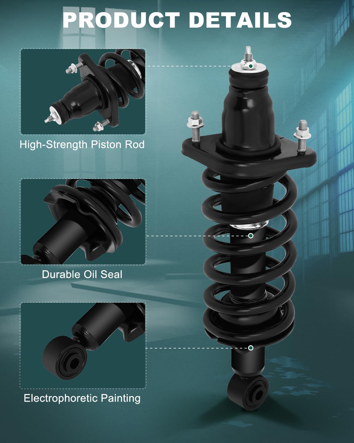 AUTOMUTO Strut Spring Assembly Rear Pair Shock Absorber Fit 2007-2014 for Honda CR-V 4WD AWD FWD