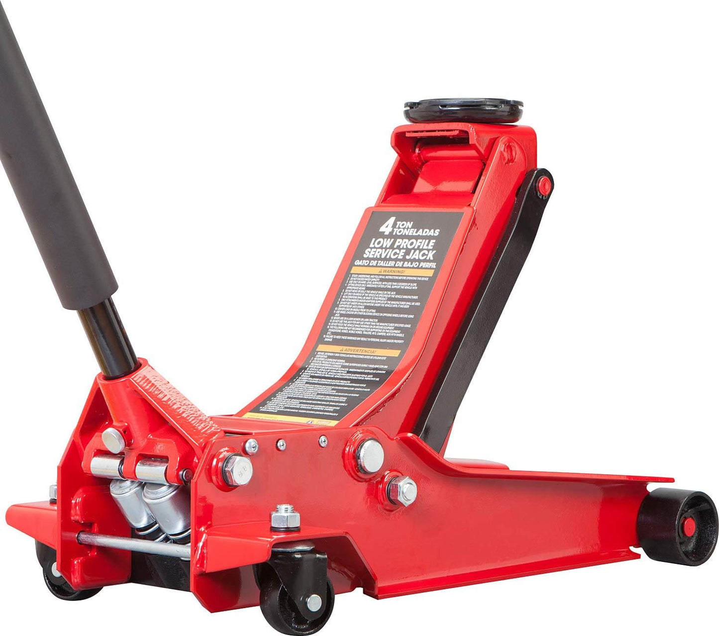 BIG RED TAM820014S Torin Hydraulic Trolley Service/Floor Jack with Blow Mold Carrying Storage Case, 1.5 Ton (3,000 lb) Capacity, Red