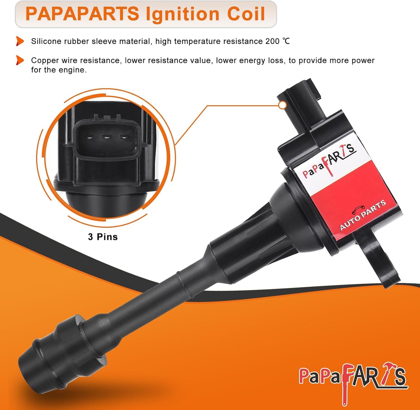 Set of 4 Ignition Coil Pack UF350 and Spark Plugs Compatible with Nissan Altima Sentra 2002 2003 2004 2005 2006 L4 2.5L