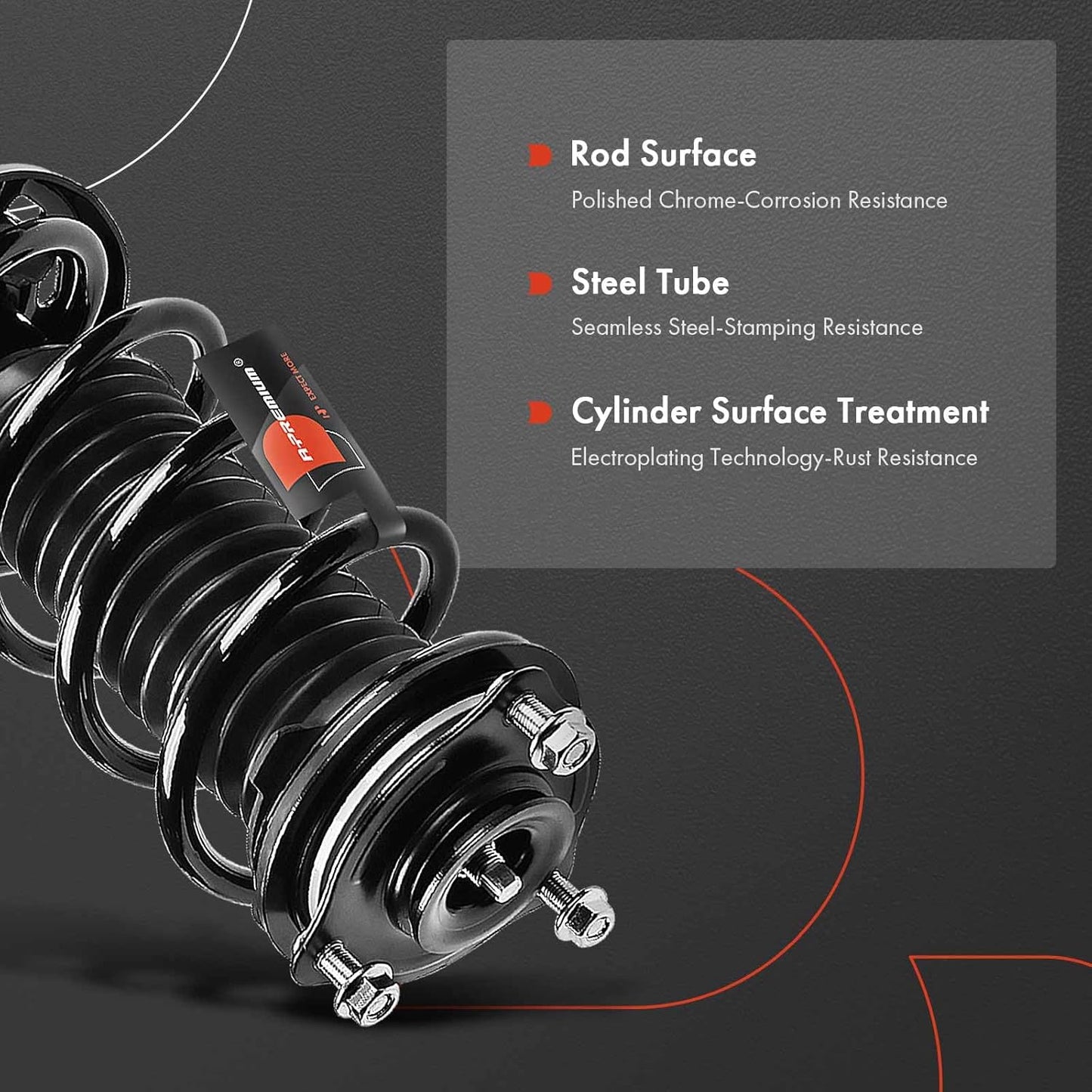 A-Premium Front Shock Complete Strut & Coil Spring Assembly Compatible with Honda Civic 2012 2013 1.8L Coupe, 2-PC Set