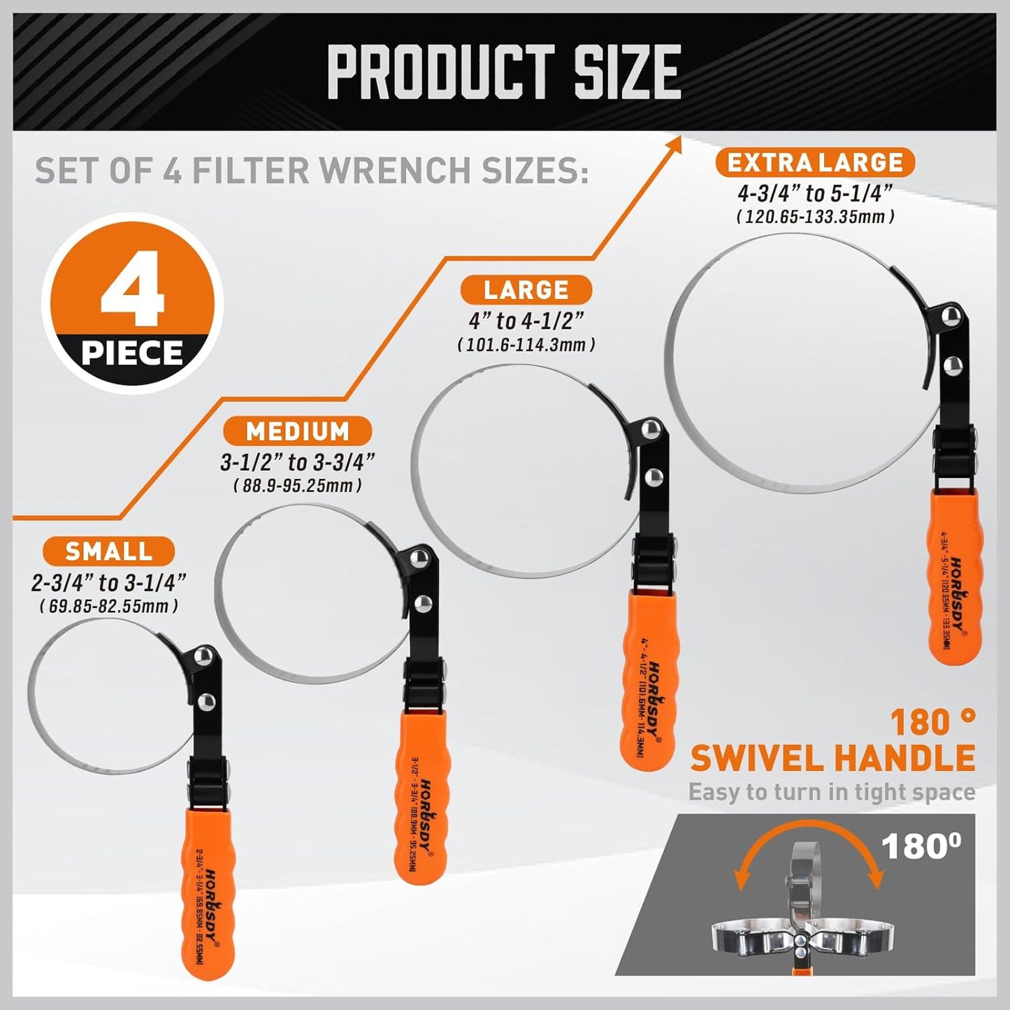 11-Piece Oil Filter Wrench Set with Storage Case - Swivel Wrenches Fit 2-3/4" to 5-1/4", Adjustable Filter Pliers (9" & 12"), Valve Lapper Set, 3-Jaw Socket, Ratchet Handle for Garage, Roadside Repair