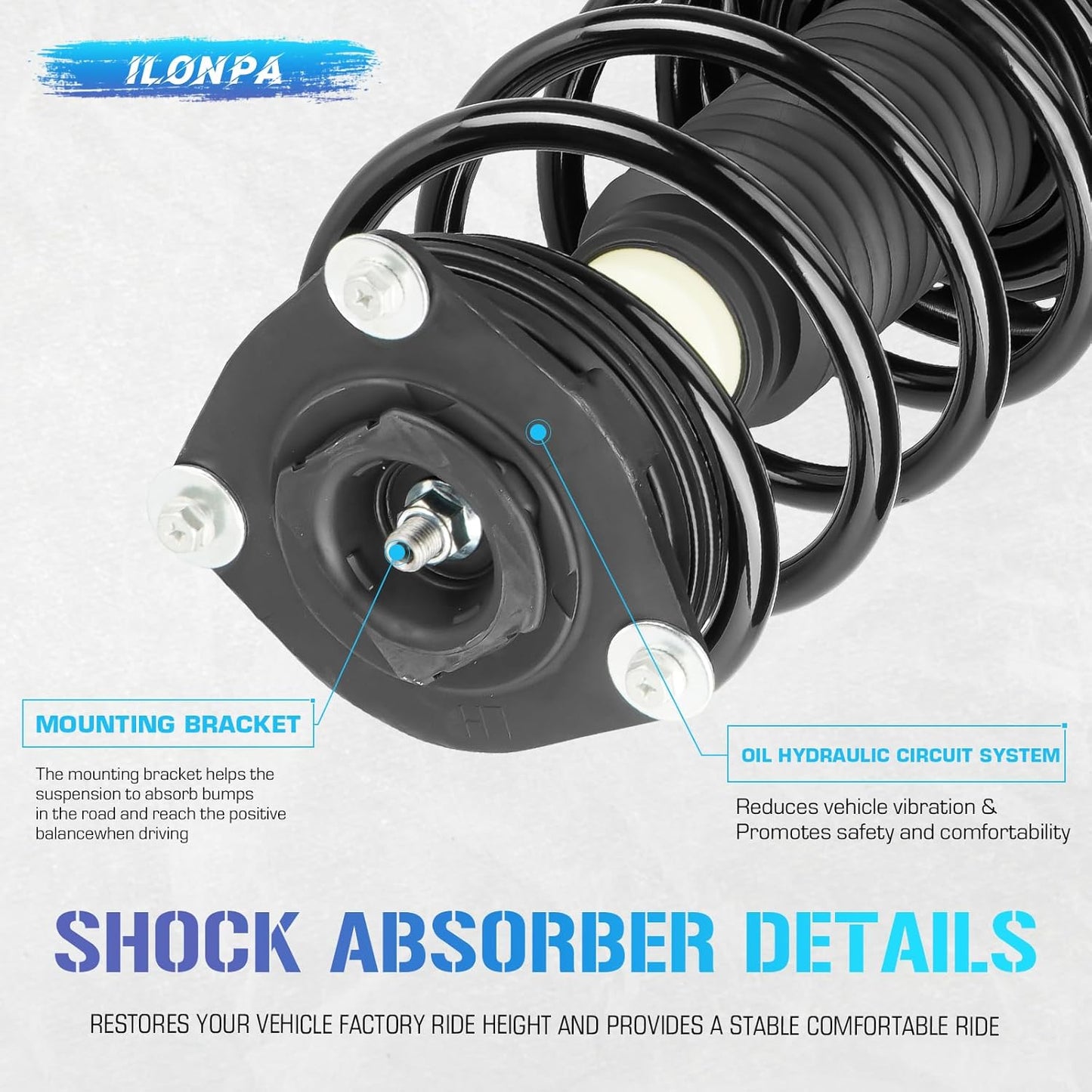 6PCS Front & Rear Struts Shocks w/Coil Spring & Sway Bar Links for Nissan Sentra ONLY 2.5L (Base, S, SL, SR) 2007-2012, Strut Shock Absorber Assembly Suspensions Replace 172378 172379 K750096 4341659