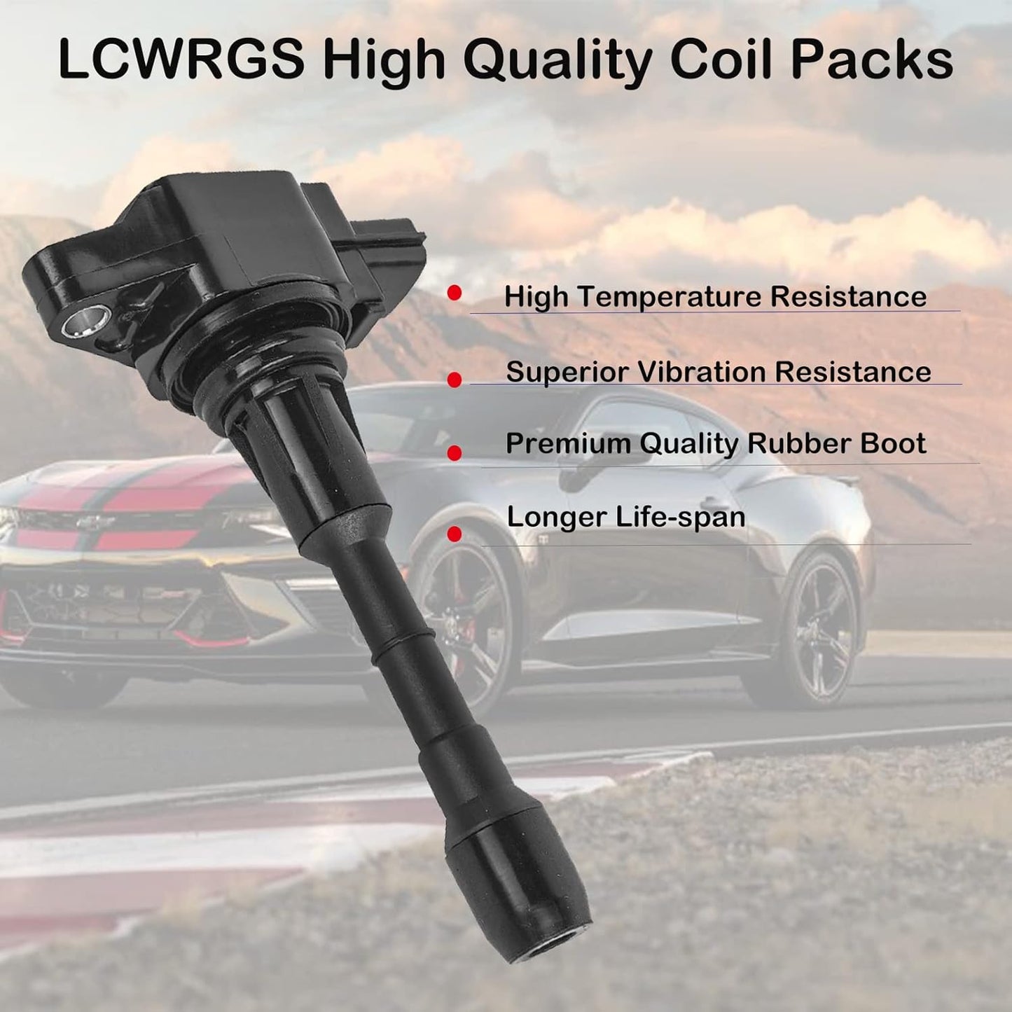 Set of 6 Ignition Coil Fits for 3.5L V6 Nissan Altima Maxima Murano Pathfinder Quest Infiniti G35 EX35 FX35 2007 2008 2009 2010 2011 2012 2013 2014 2015 2016 2017 Coil Packs Replaces UF550