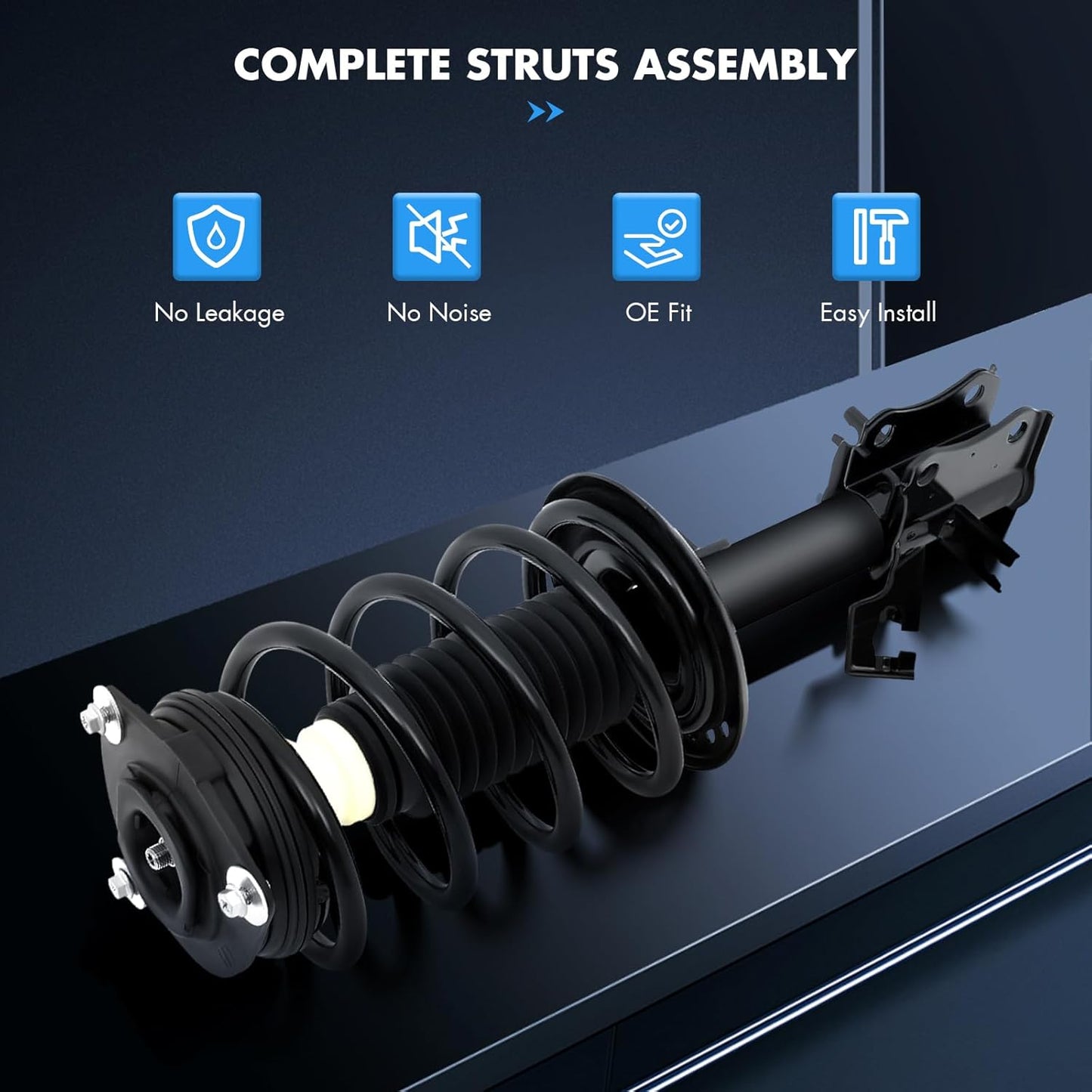 ASAPE 2PCS Front Complete Struts Assembly w\/Coil Spring Fit for 2007 2008 2009 2010 2011 2012 for Nissan Sentra Shock Absorber Assembly Replaces OE 172379 172378