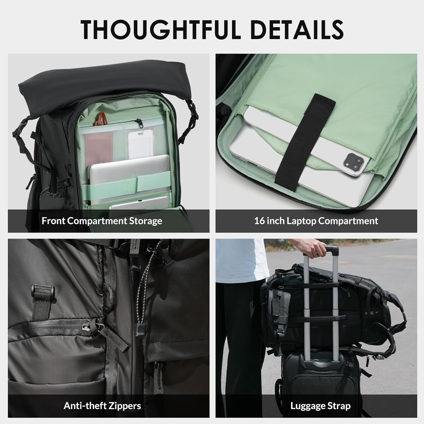 TARION Large Camera Backpack for Photographers - 35L Expandable DSLR Waterproof Camera Bag with 16" Laptop Compartment & Side Access & Adjustable Waist Strap & Rain Cover (Xprober)