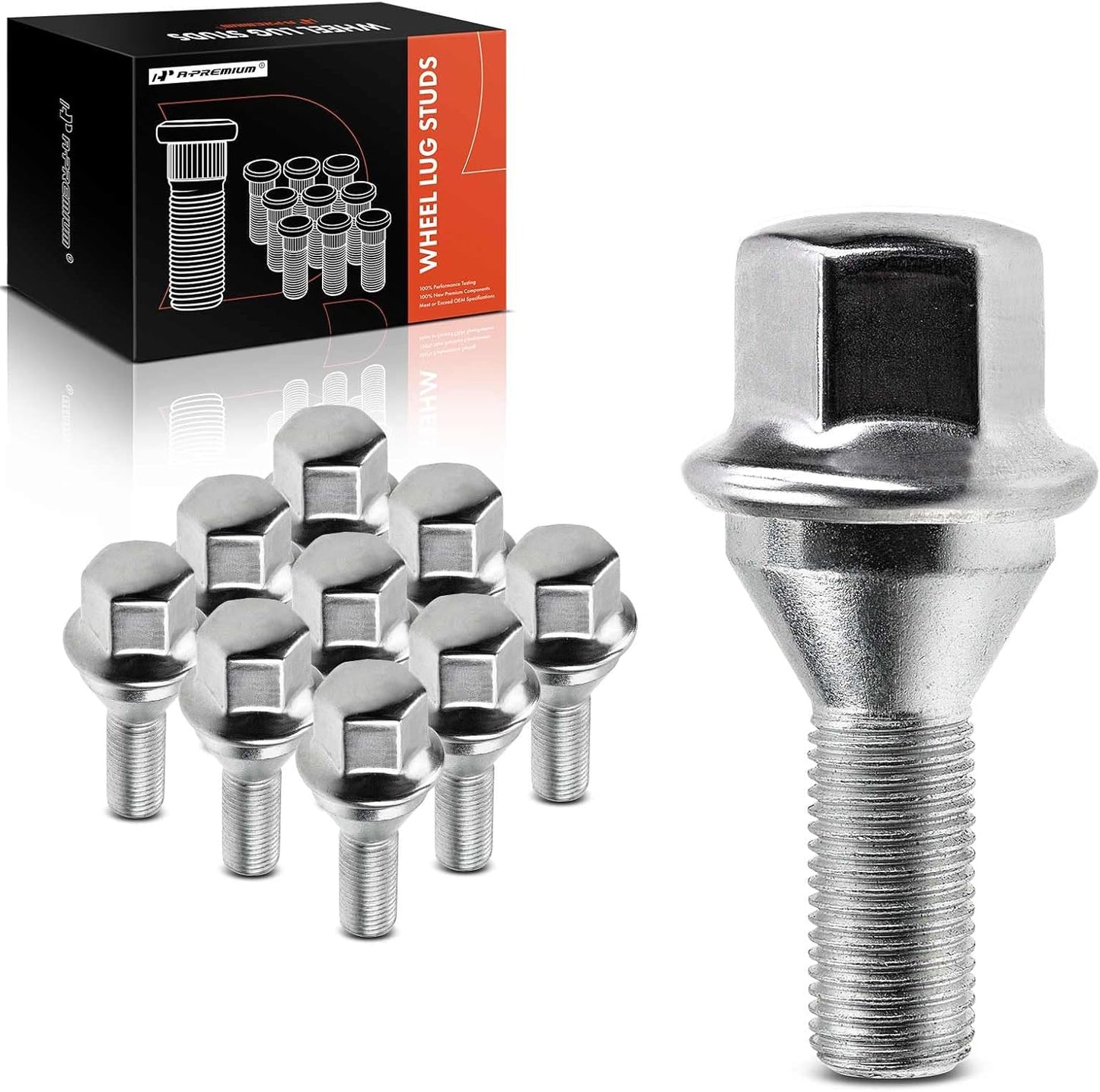 A-Premium 20Pcs M12-1.25 Wheel Studs Compatible with Jeep Compass 2018-2021, Cherokee 2014-2021 & Chrysler 200 2015-2017 & Dodge Dart 2013-2016, Replace# 6509933AA, 53182366