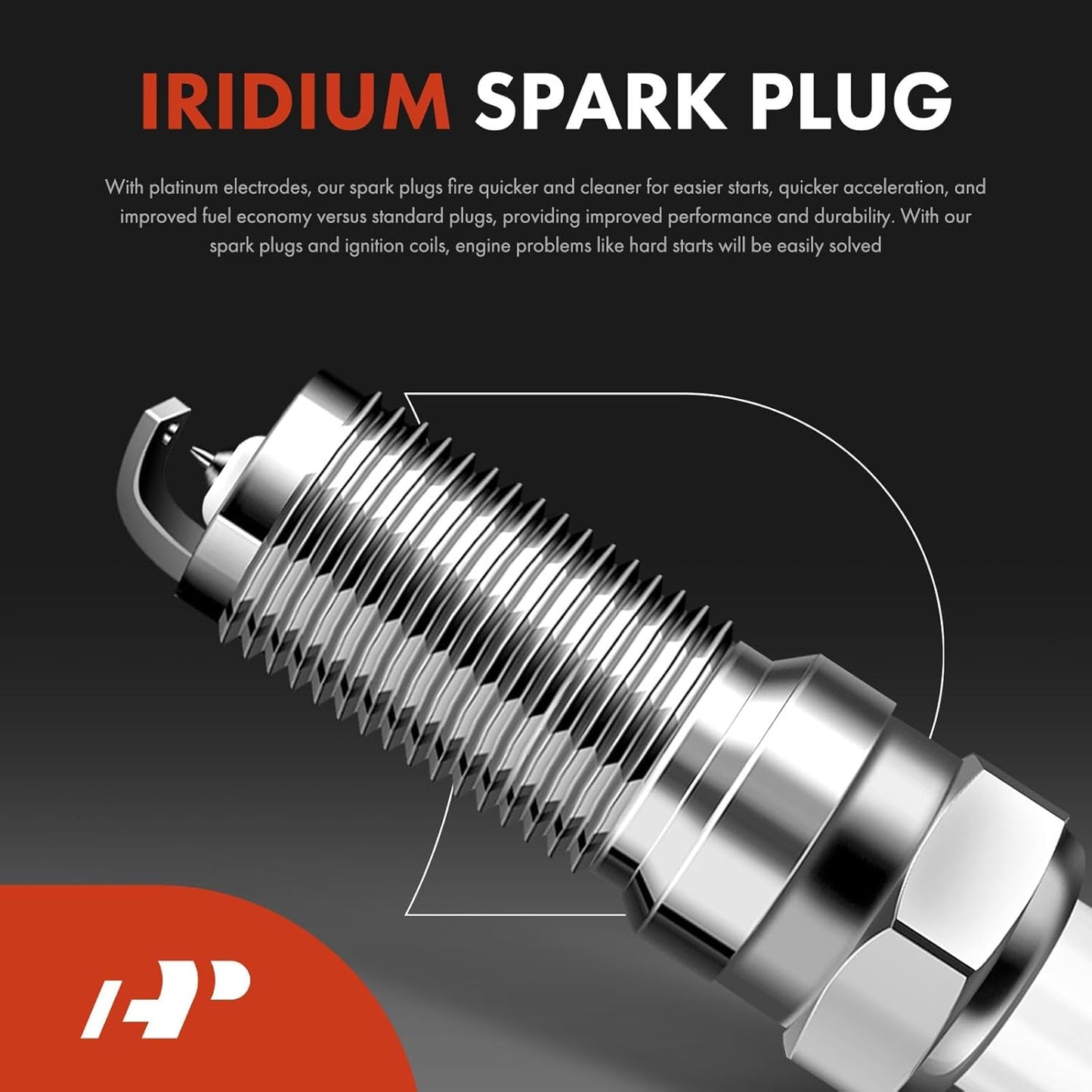 A-Premium Set of 8 Ignition Coil Pack and Iridium Spark Plugs Compatible with Ford Mustang 2015 2016 2017 2018 5.2L