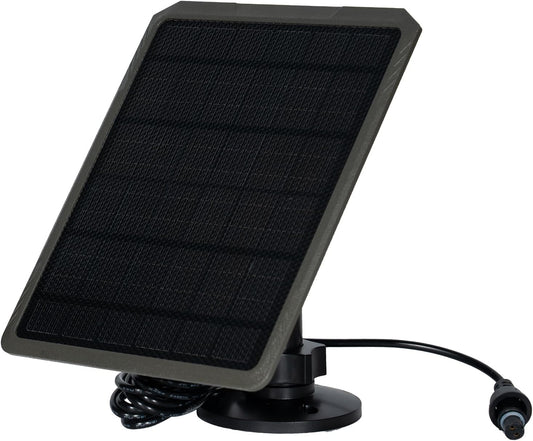 Solar Panel 5200mAh for Trail Camera, Built-in Rechargeable Lithium Battery, 12V/1A, 9/1.3A, 6V/2A, 5.5x2.1 and 4.0x7.1mm DC Plug, 13-feet Cable