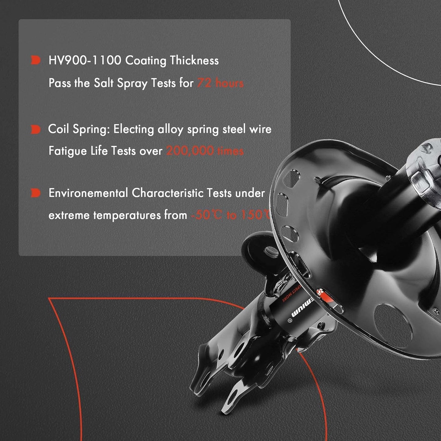 A-Premium Front Shock Absorber Strut Assembly Compatible with Toyota RAV4 2006-2012, 2-PC Set