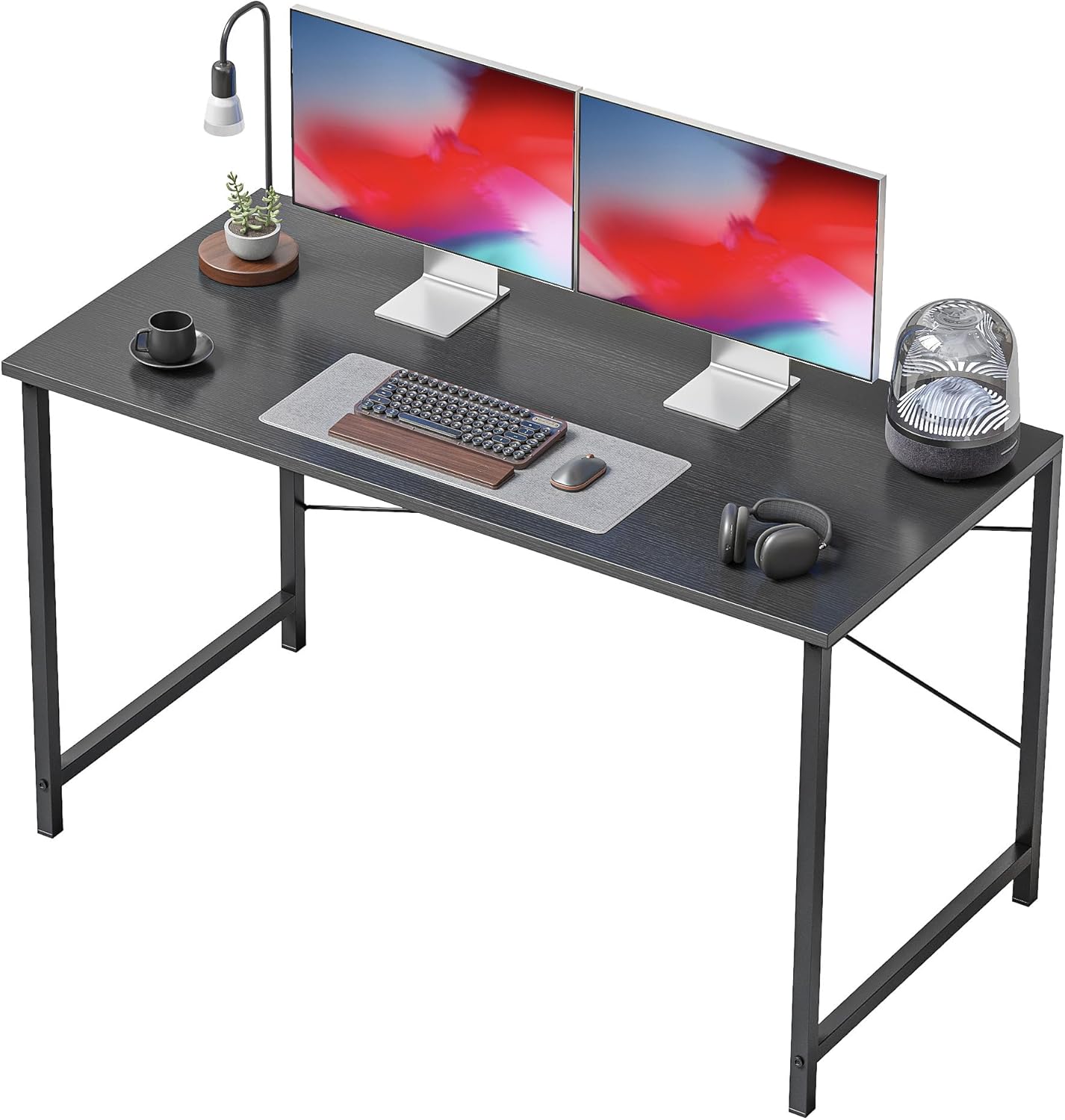 BANTI Computer Desk, 47 inch Home Office Desk, Modern Simple Style PC Table for Home, Office, Study, Writing, Rustic Brown