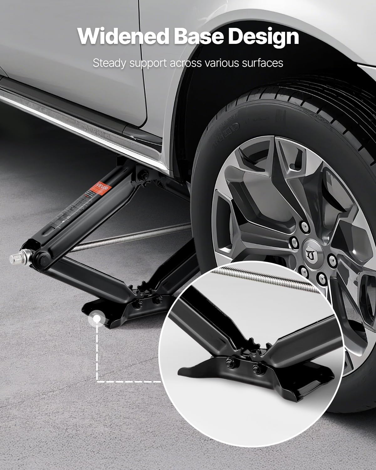 VEVOR 5000 lbs RV Scissor Jacks, 4-23.4 in RV Stabilizer Leveling Scissor Jacks, Set of 2, Heavy Duty Stabilizer Jack with Crank Handle, Socket and Bubble Levels, Not Easily Bent or Deformed