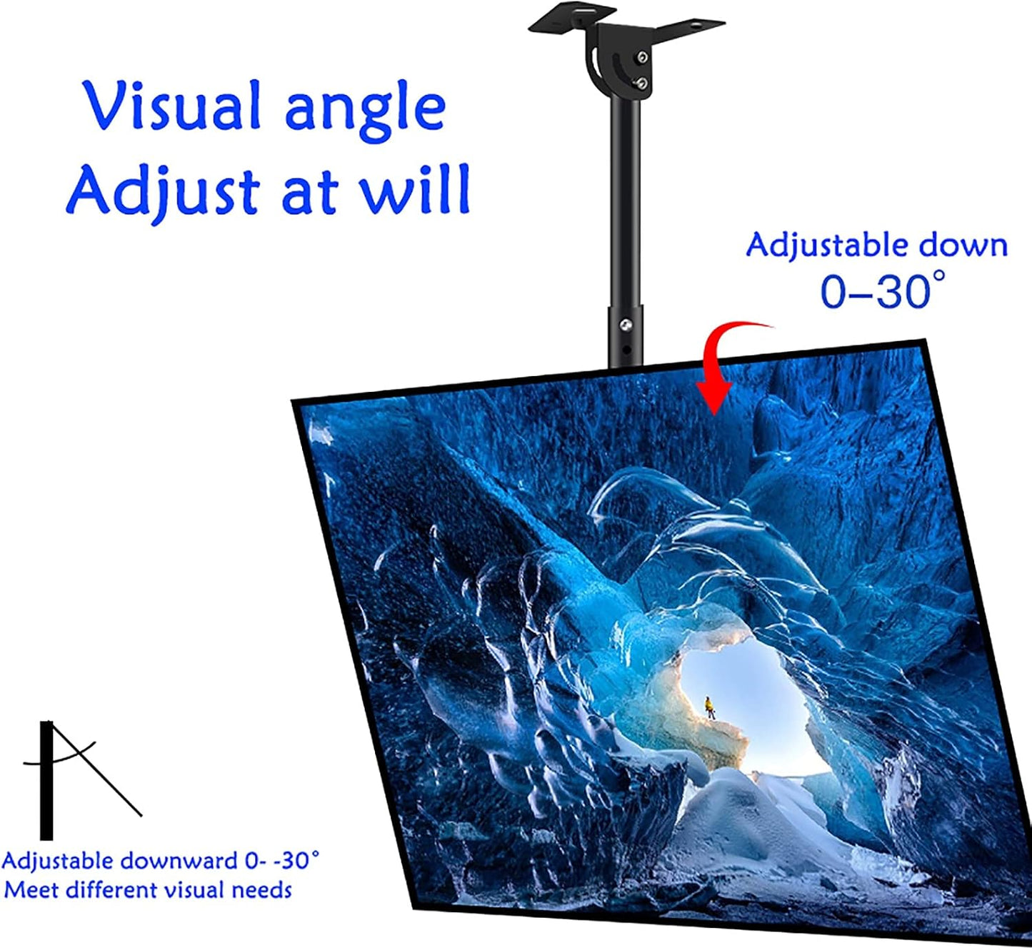 TV Stand, TV Wall Mount, Ceiling Mount, Tilt Swivel Rotate, Height Adjustable Arm, TV Bracket, 14-32 Inch Flat Panel LCD