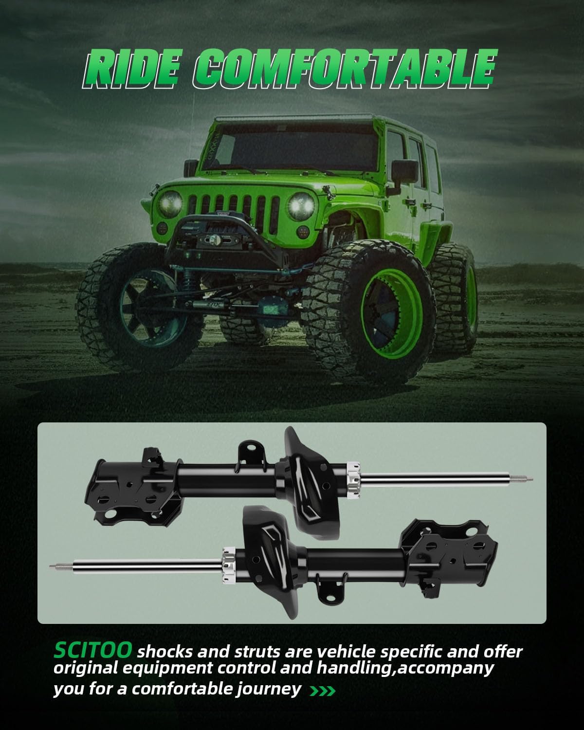 SCITOO Front Shocks Set of 2 for RDX, Shocks Absorbers and Struts Fits 2007 2008 2009 2010 2011 2012 for Acura RDX,2007 2008 2009 2010 2011 2012 for Honda CR-V Amortiguadores