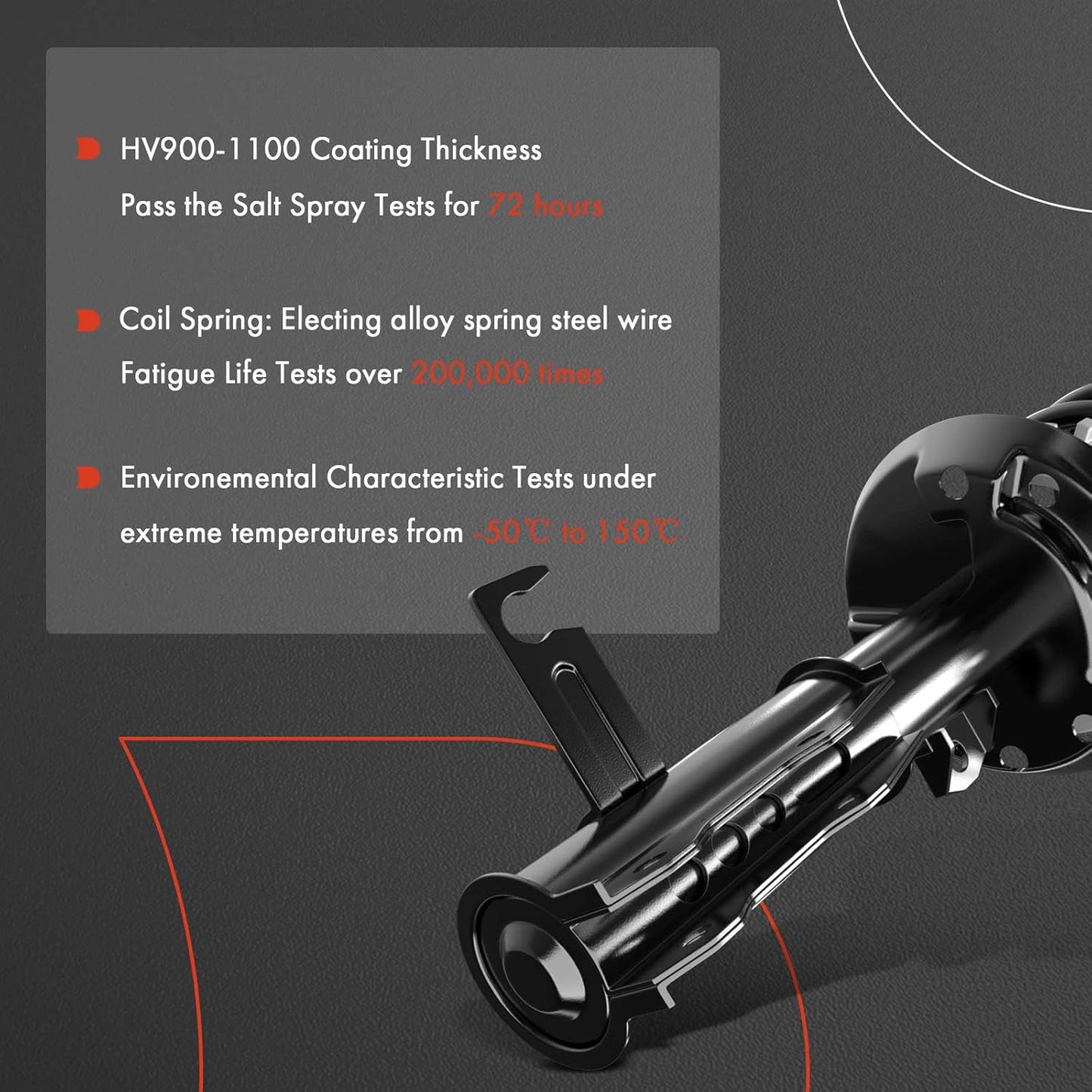 A-Premium Front Complete Strut & Coil Spring Assembly Compatible with Nissan Maxima 2009 2010 2011 2012, 2-PC Set
