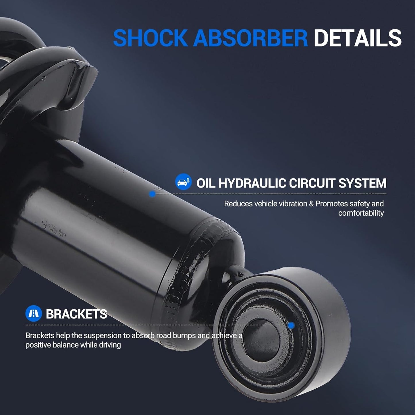 Autoround 171103 Front Complete Strut Assembly Shock Absorber Fit for Nissan Pathfinder 2005-2012/ Xterra 2005-2015 with Coil Spring, 2PCS