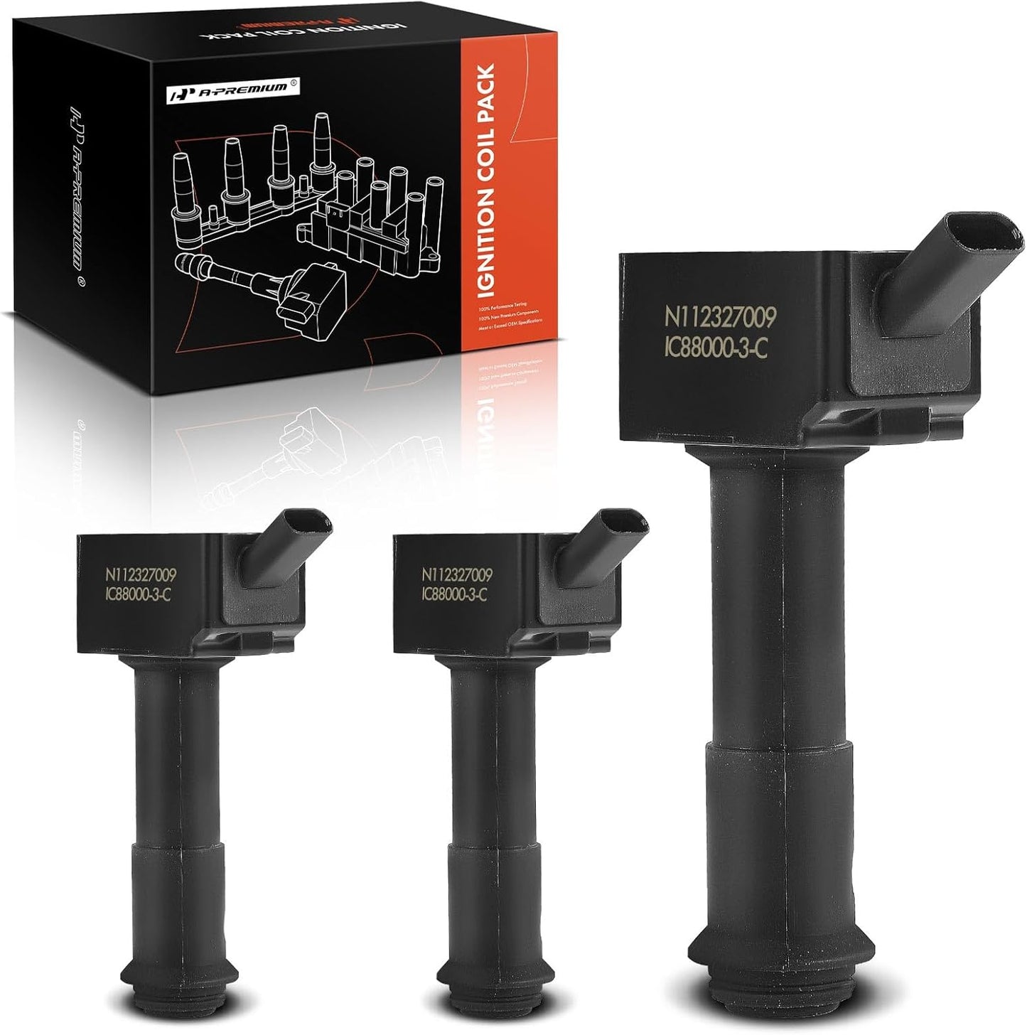 A-Premium Ignition Coil Packs of 3 Compatible with Ford Escape 2020-2021 L3 1.5L, Bronco Sport 2021 2023 L3 1.5L