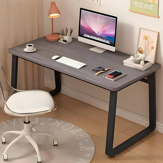 Solid Wood Computer Desk,Modern Simple Computer Desk,Study Writing Desk,Home Office Desk with Metal Legs,Laptop Pc Table Workstation for Home Office(80x60x74cm(31x24x29inch), Grey B)