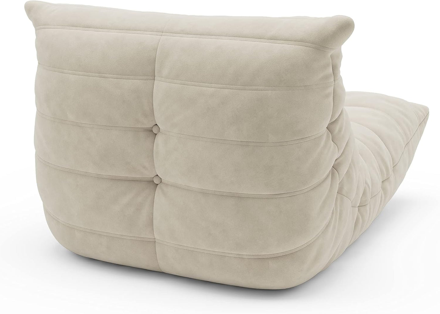 VOMXUF Sofa, Oversized Armless Fireside Chair, Soft Suede Floor Lounge Chair Lazy Sofa Accent Chair for Living Room Bedroom Salon Office