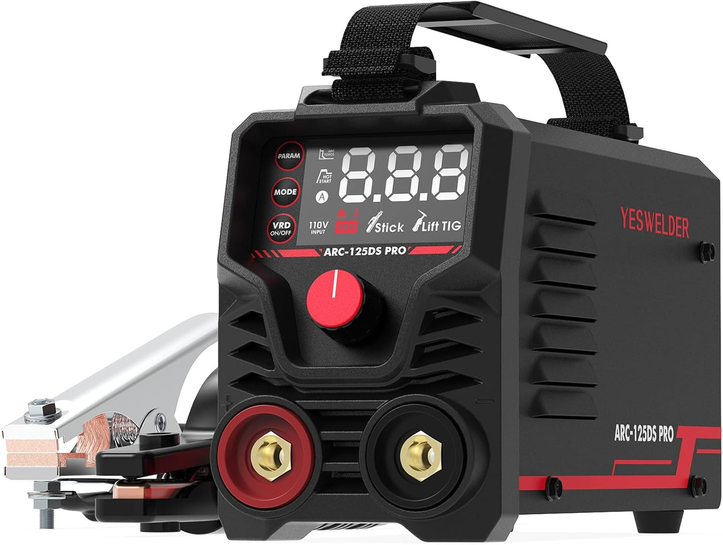 YESWELDER 205Amp Stick Welder Large LED Display, Digital Inverter IGBT ARC Welding Machine, 110V/220V Dual Voltage Hot Start Portable MMA Welder Machine, Arc Force