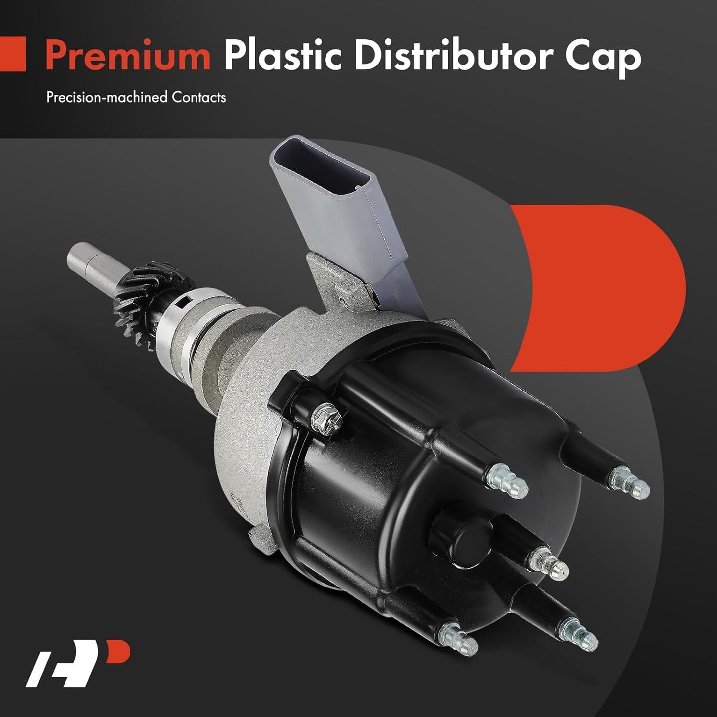 A-Premium Ignition Distributor with Cap and Rotor Compatible with Ford Taurus 1986-1991 2.5L, Tempo 1984-1991 2.3L & Mercury Sable 1986 2.5L, Topaz 1984-1991 2.3L