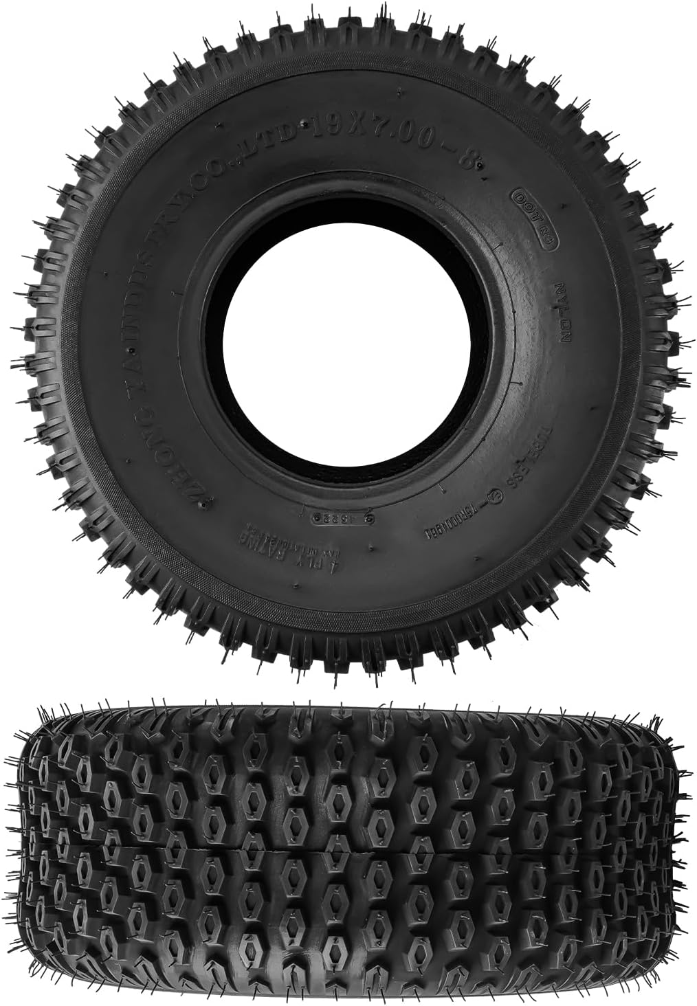 25x10-12 ATV UTV all-terrain Tires 6PR, 25x10x12 ATV Tires, for ATV, UTV, Go Kart, Mud, Sand, Golf Cart or Lawn Mower, 2 Pack Z-199-1