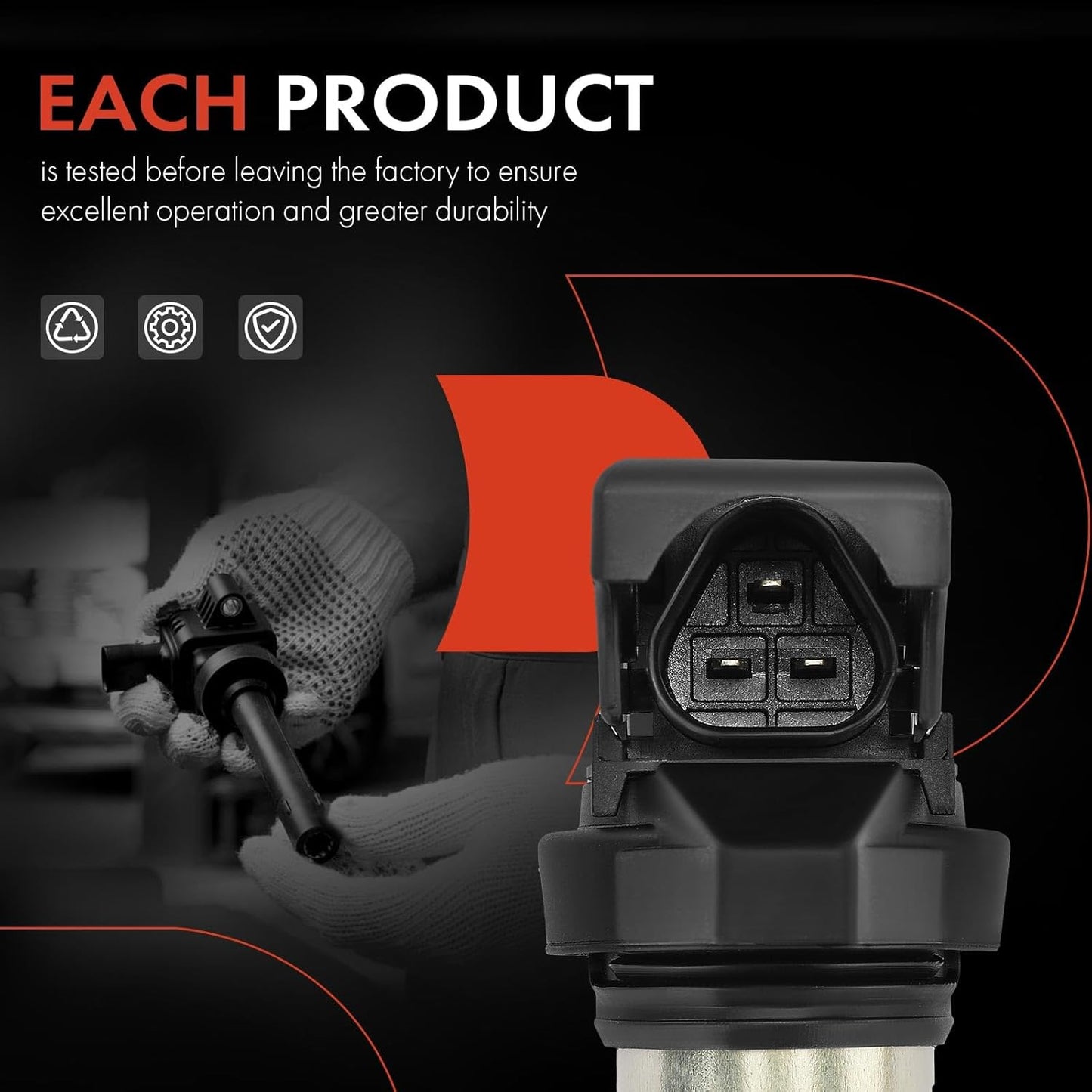 A-Premium Engine Ignition Coil Pack Compatible with BMW X5 2016-2018, 550i GT xDrive, 750i, 750i xDrive, X6, 650i, 650i Gran Coupe, 650i xDrive, Alpina B7, M5, M6, M6 Gran Coupe, 4.4L, 8-PC Set