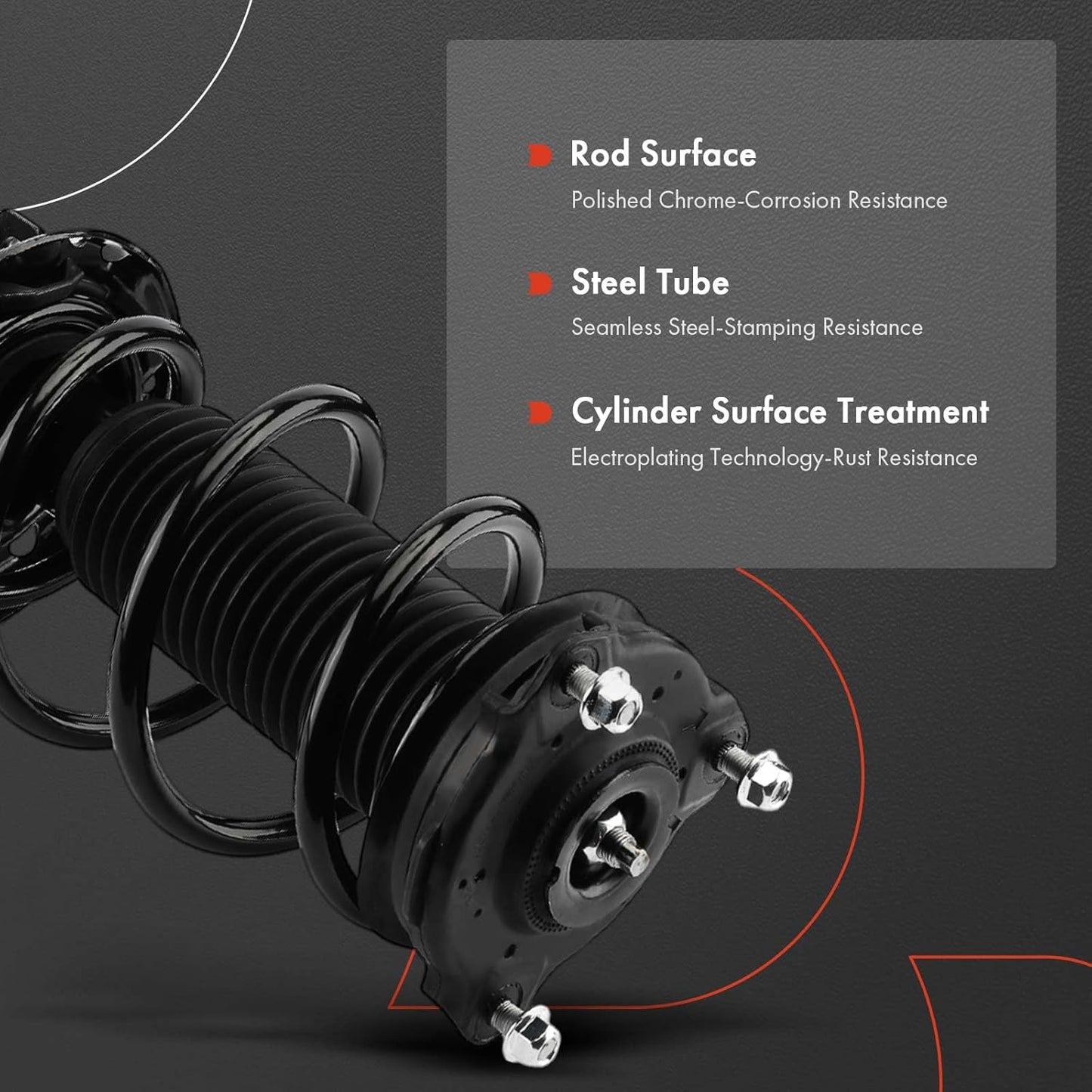 A-Premium Front Complete Strut and Coil Spring Assembly Compatible with Kia Forte 2019 2020 2021, 2.0L, 2-PC Set