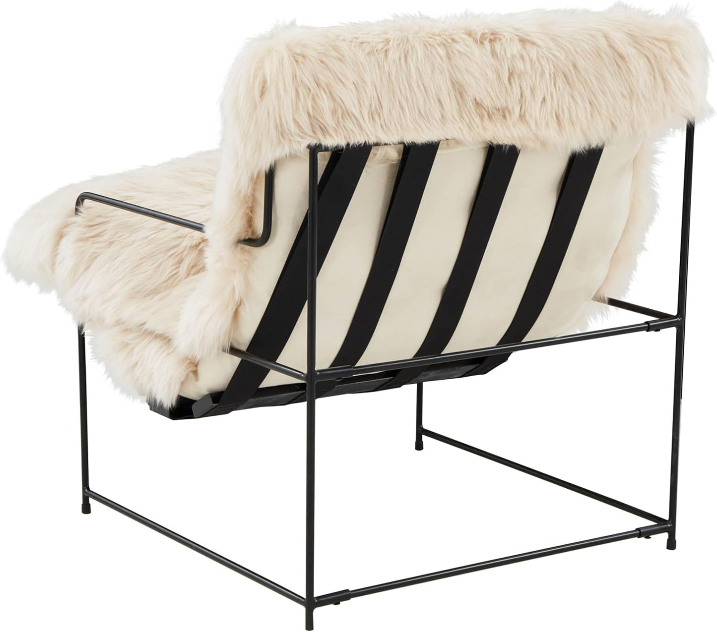 Tov Furniture Kimi Natural Genuine Sheepskin Upholstered Living Room Accent Chair